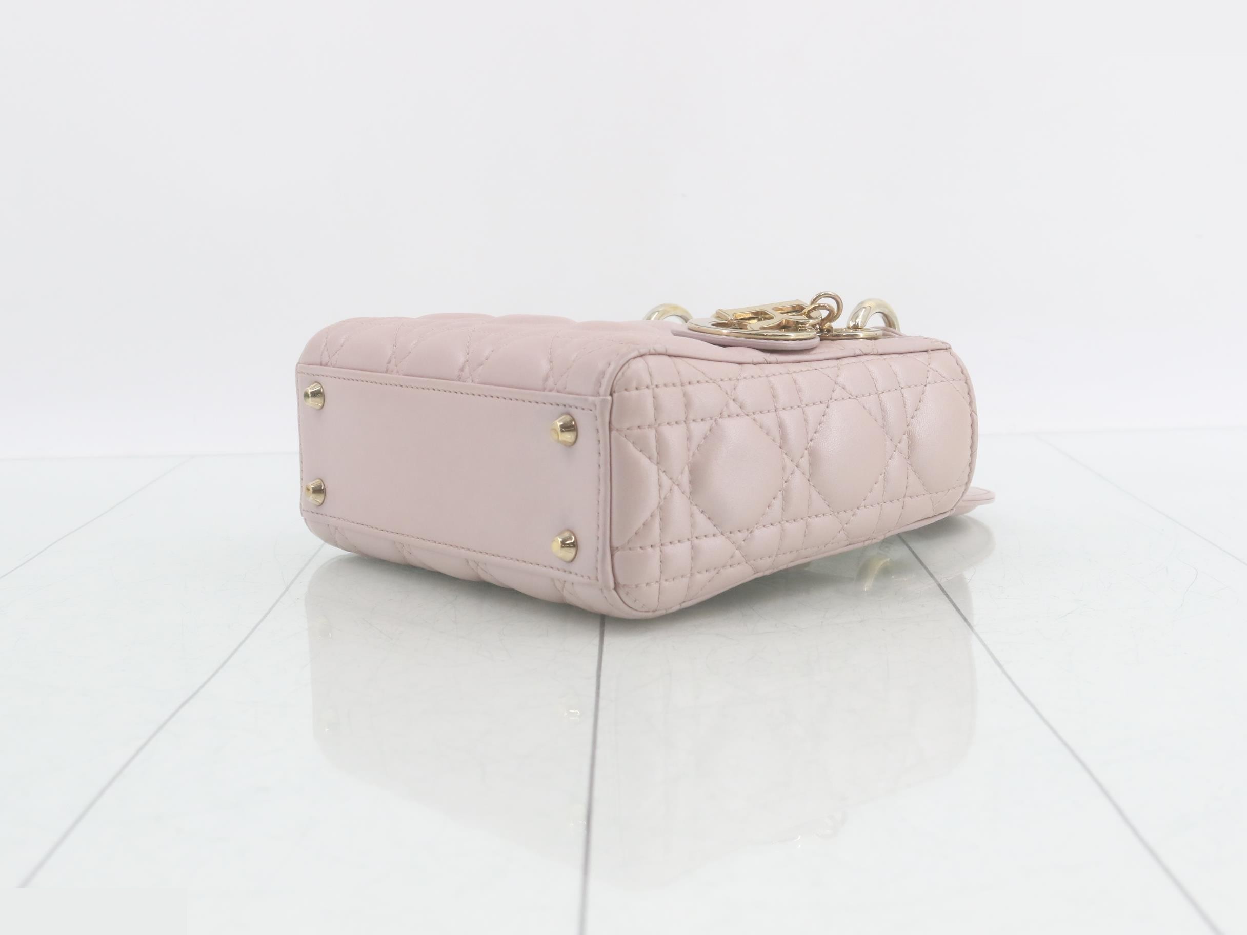 Lady Dior Cannage Lamb 2-Way Handbag — view 6