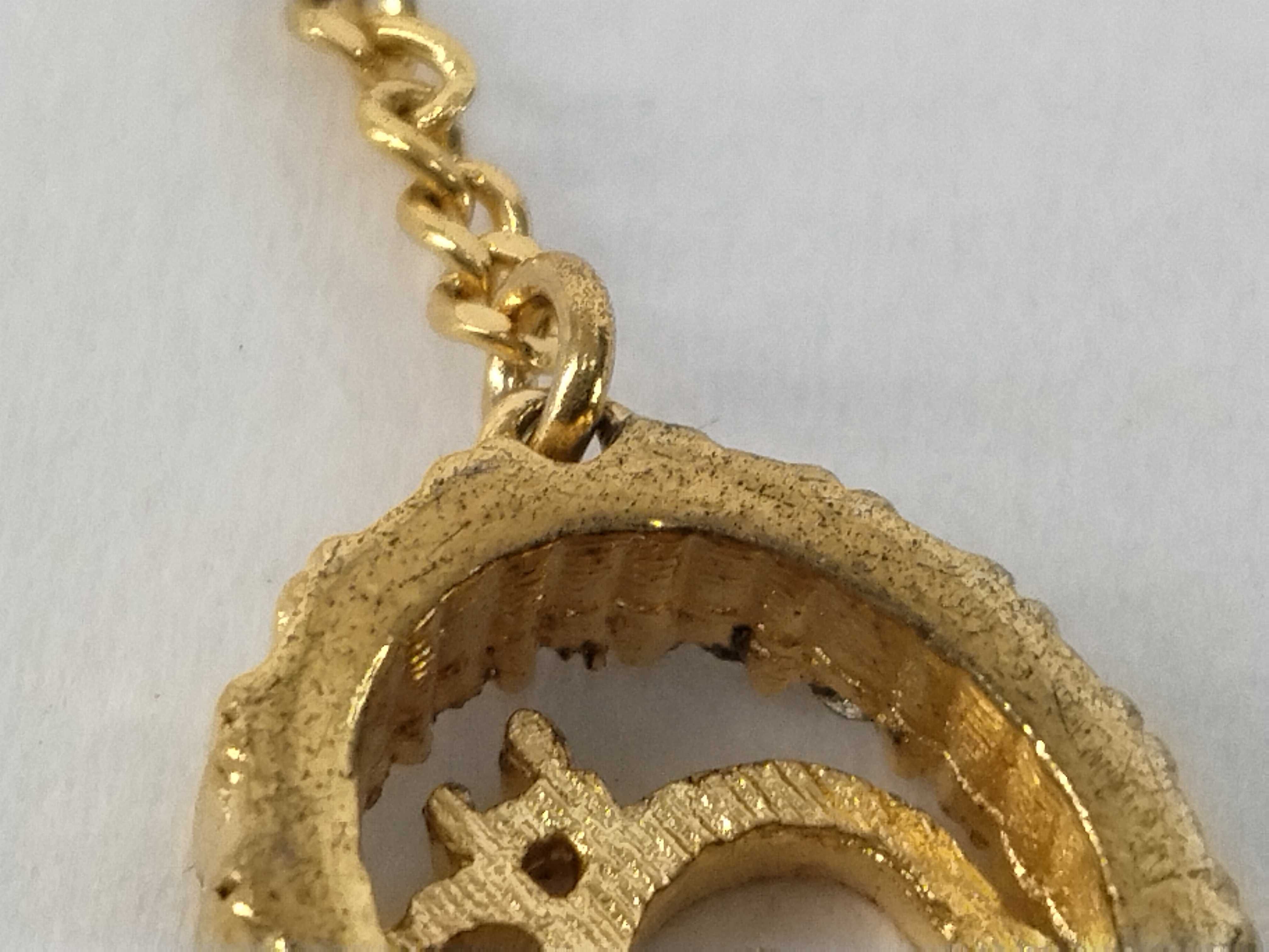 CD Logo Rhinestone Necklace — view 6