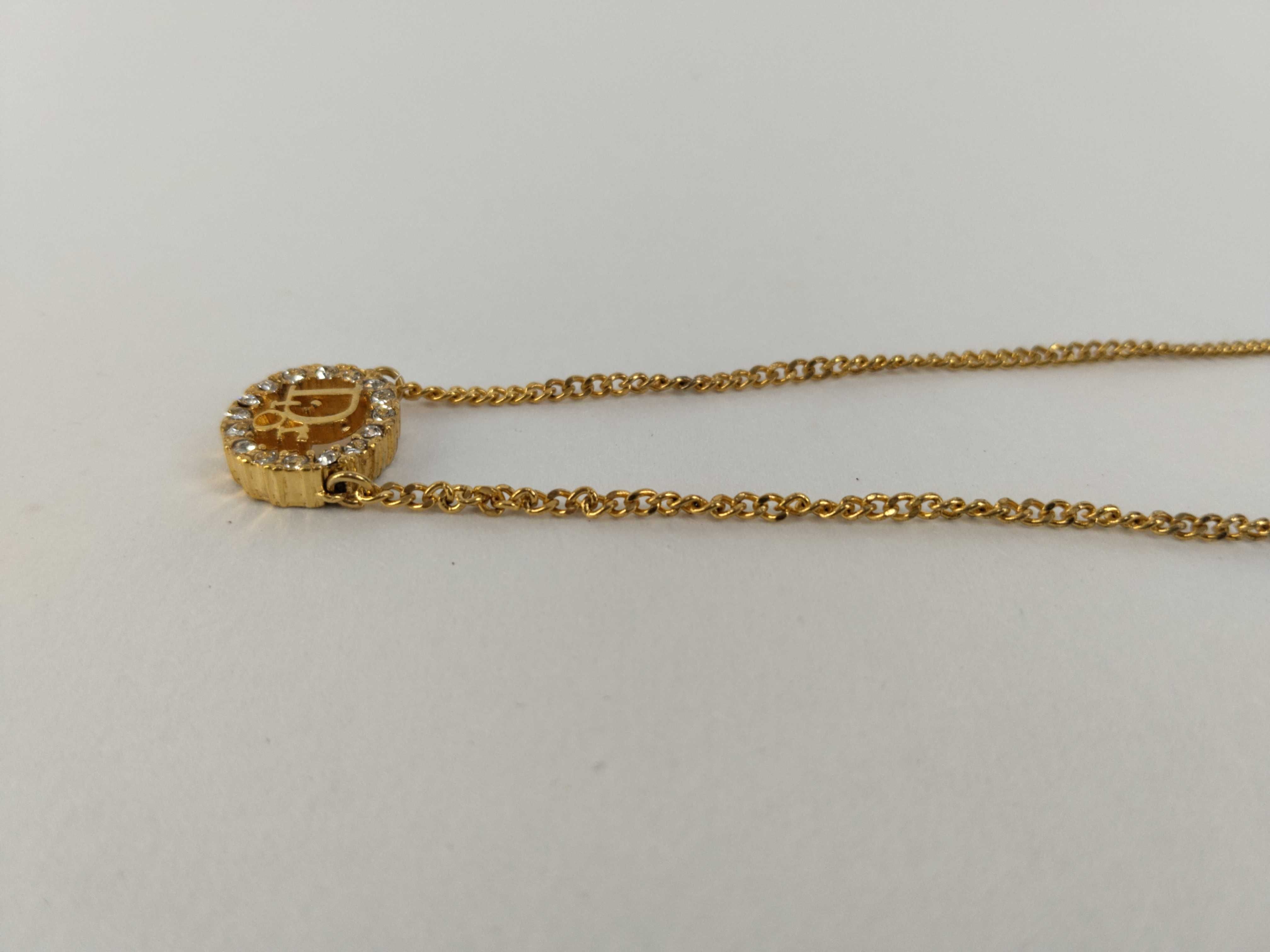 CD Logo Rhinestone Necklace — view 7