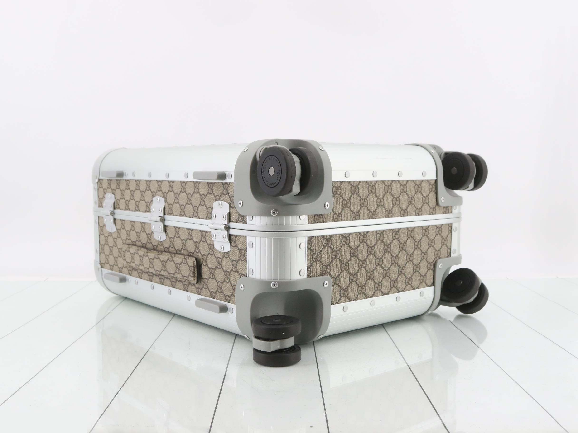GG Supreme Carry Bag, PVC/Leather, Brown — view 5