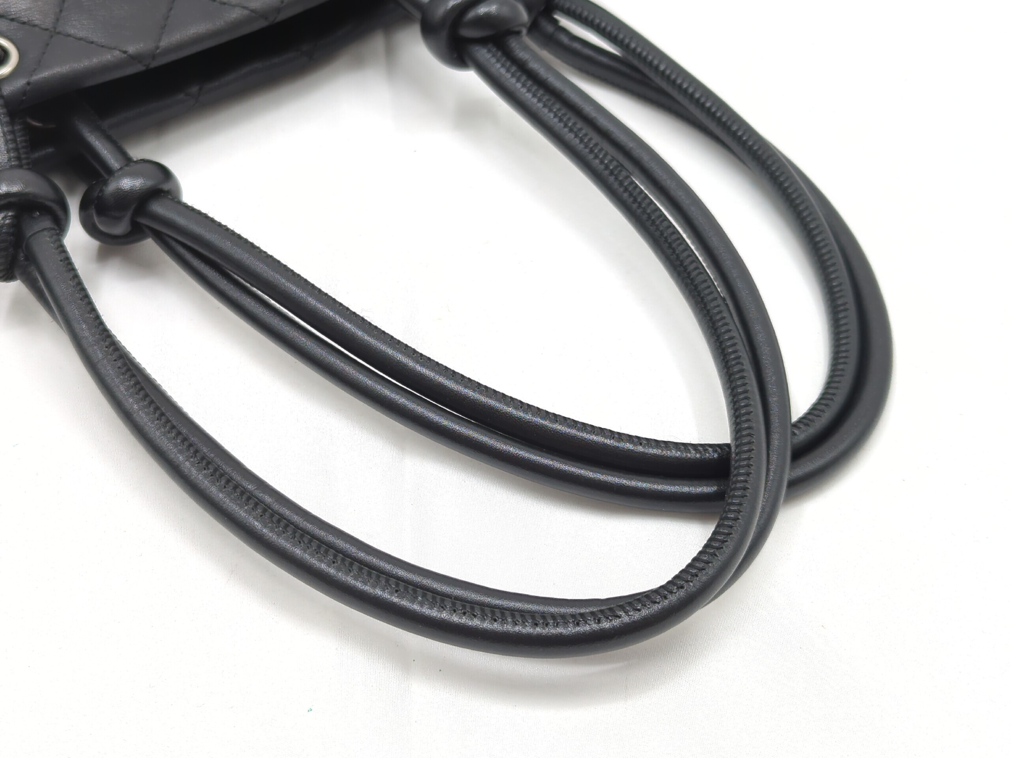 Lambskin Cambon Medium Tote, Black, Series 10 Tote Bag — view 6