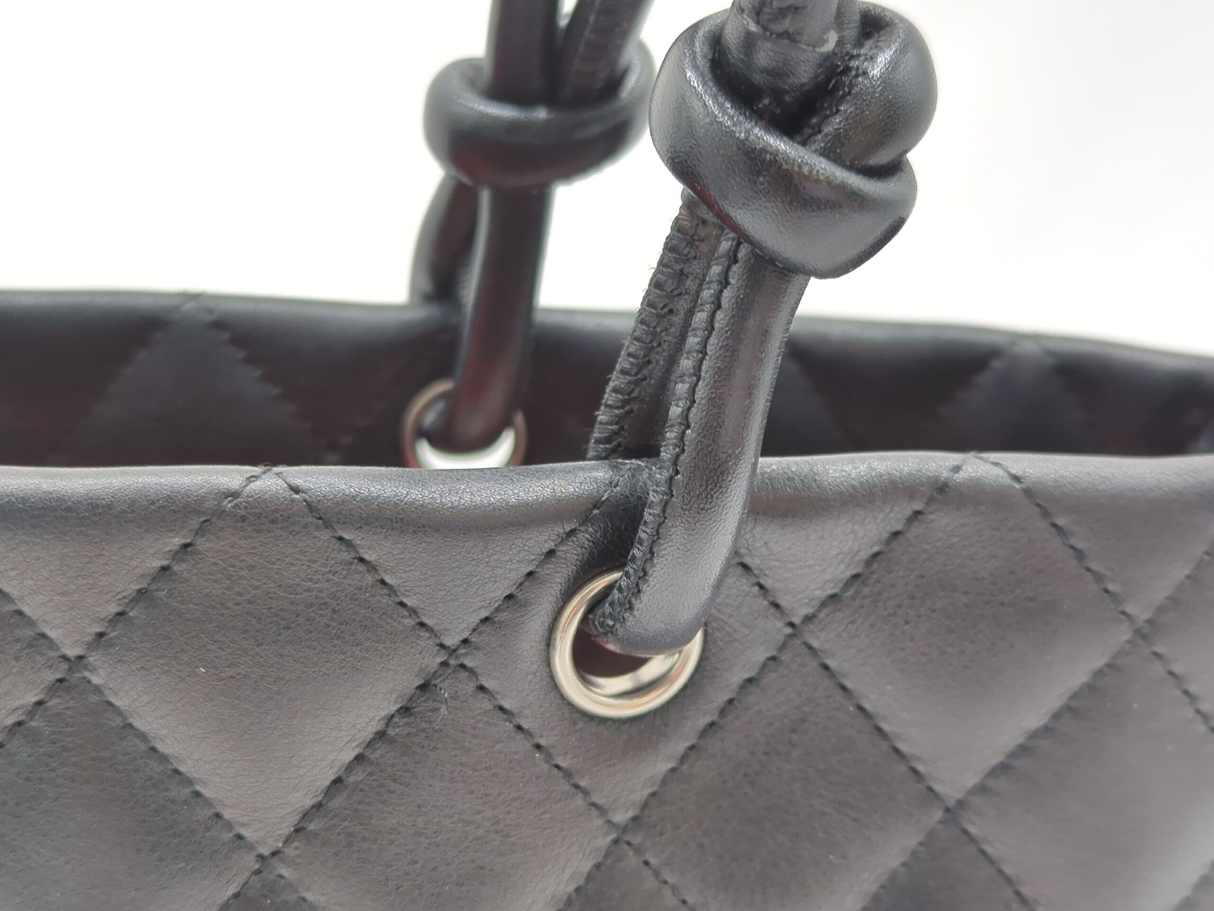 Lambskin Cambon Medium Tote, Black, Series 10 Tote Bag — view 8
