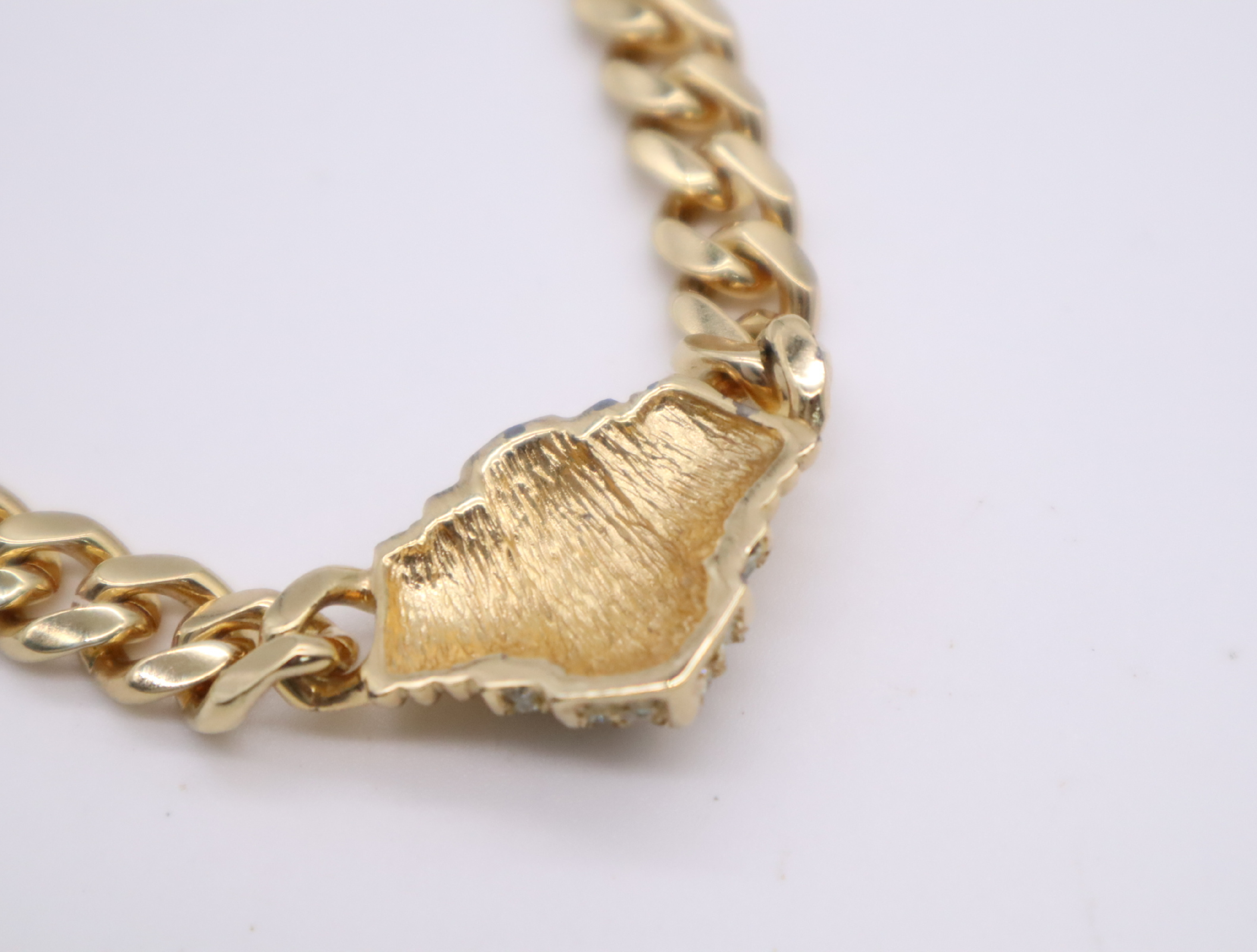 GP/Rhinestone Croissant Motif Chain Necklace — view 4