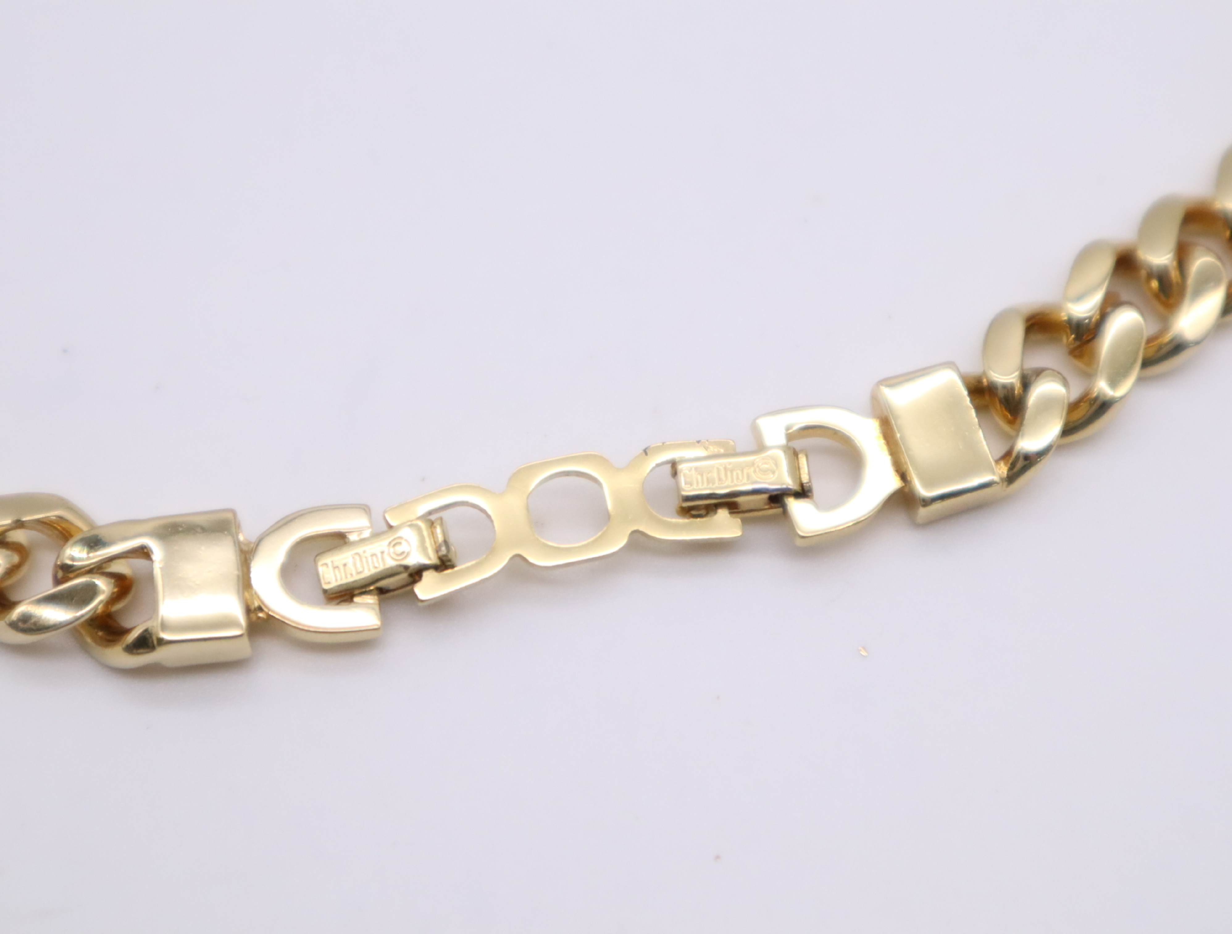 GP/Rhinestone Croissant Motif Chain Necklace — view 5