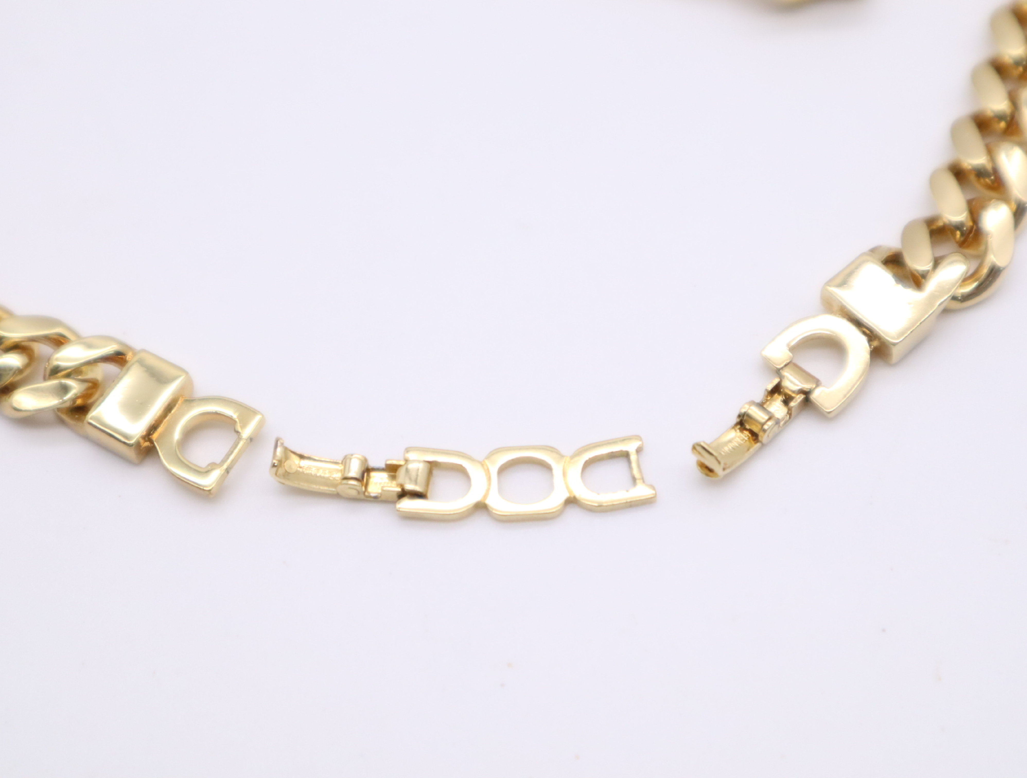 GP/Rhinestone Croissant Motif Chain Necklace — view 6