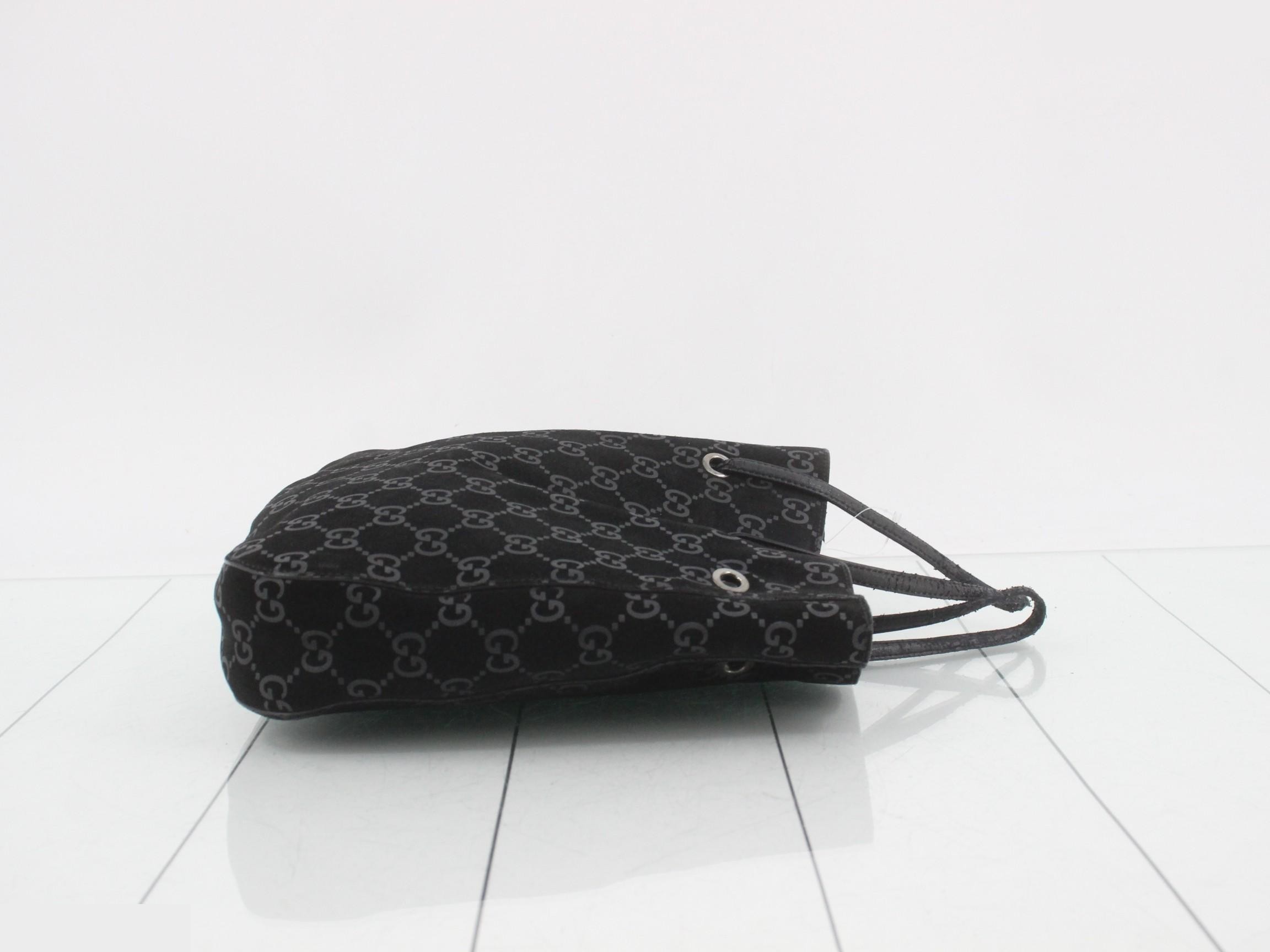 GG pattern suede handbag — view 3