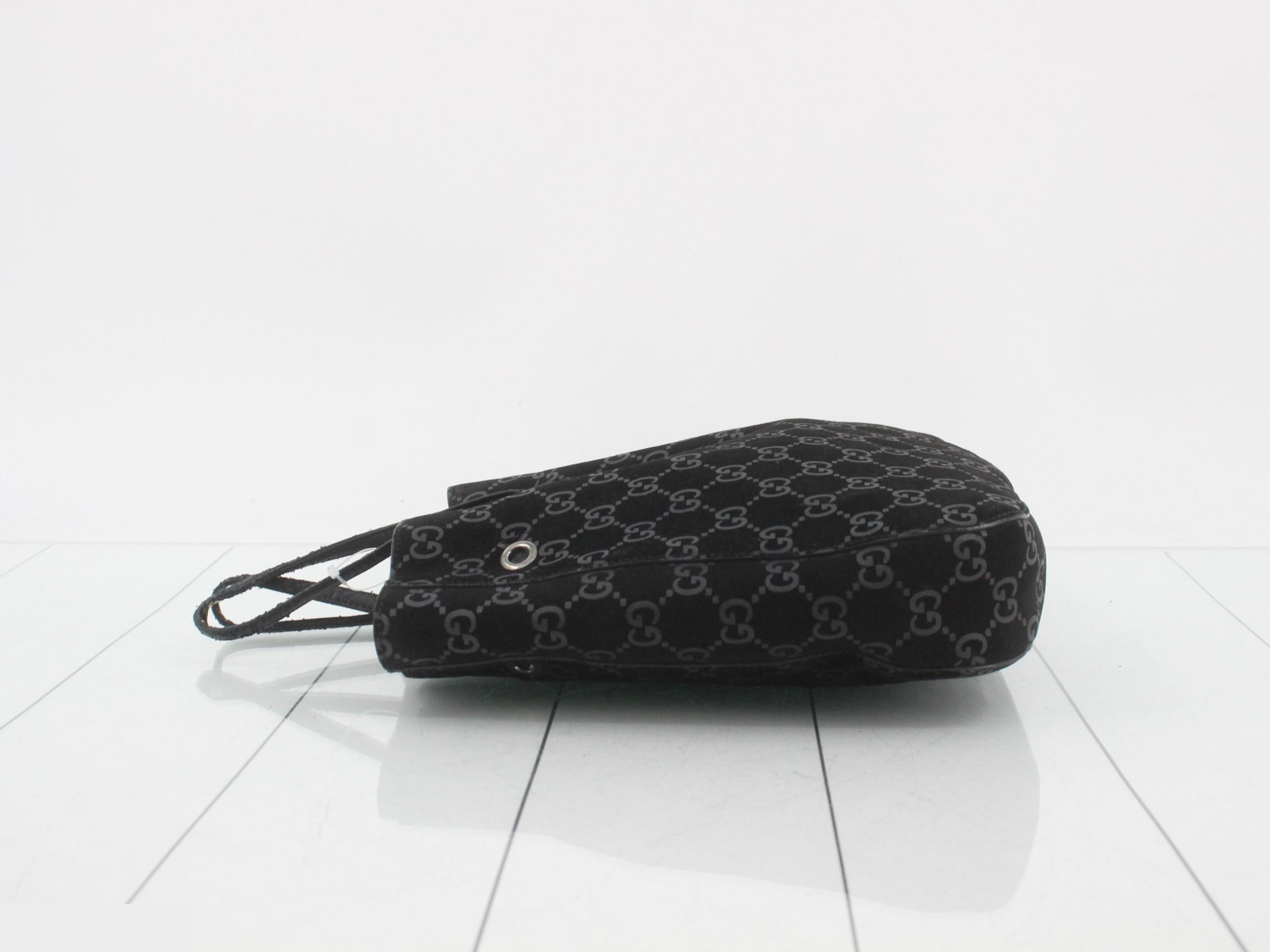 GG pattern suede handbag — view 4