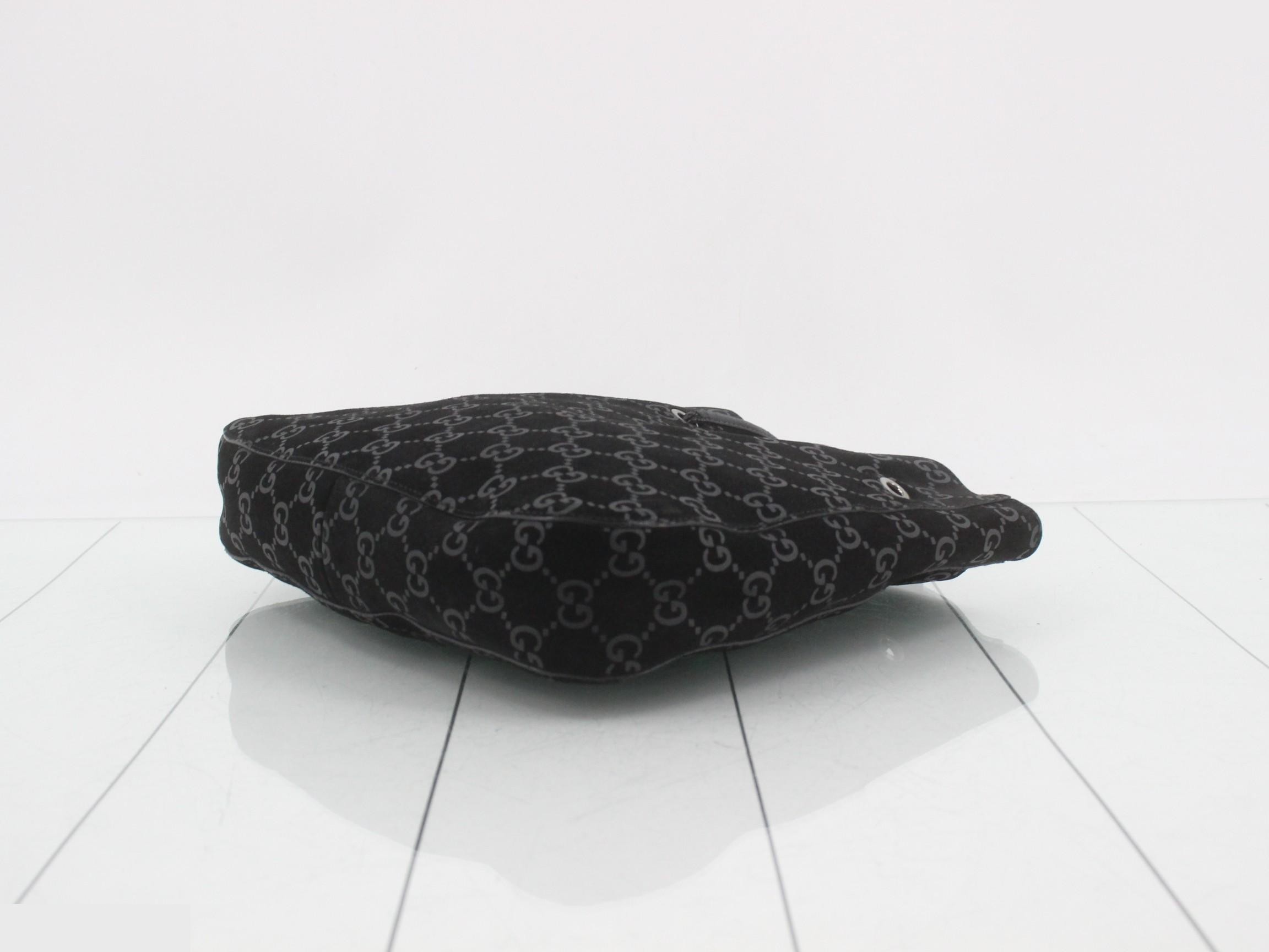 GG pattern suede handbag — view 6
