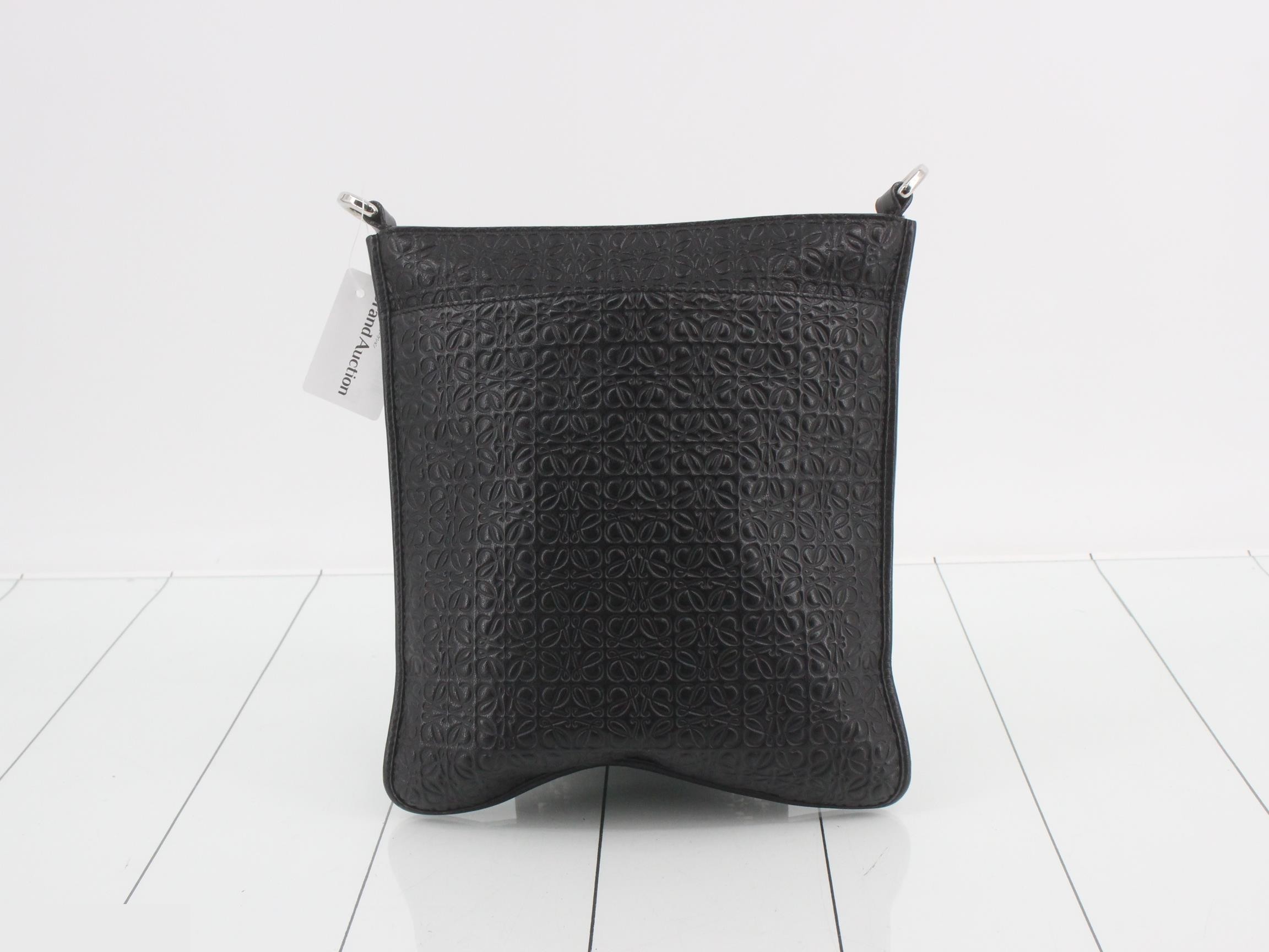 Repeat Anagram Shoulder Bag, Calfskin, Black — view 2