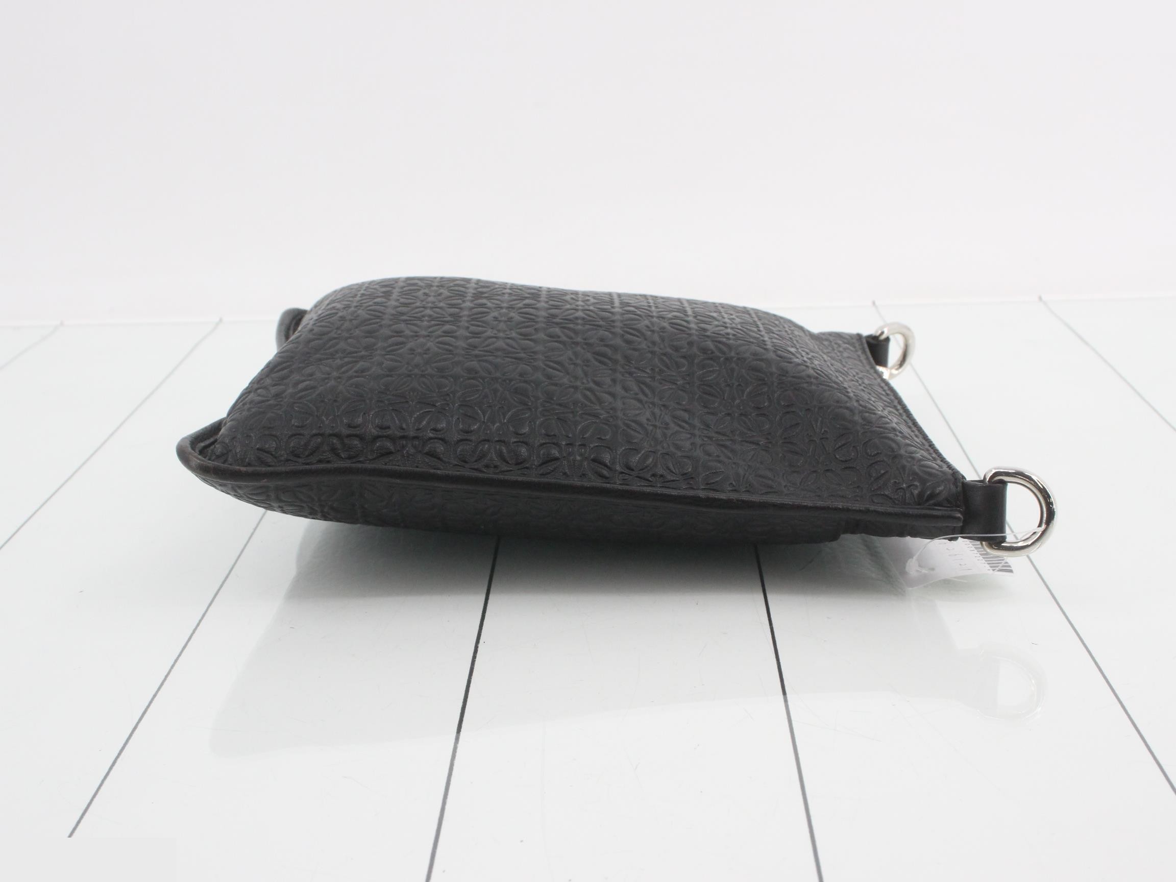 Repeat Anagram Shoulder Bag, Calfskin, Black — view 3