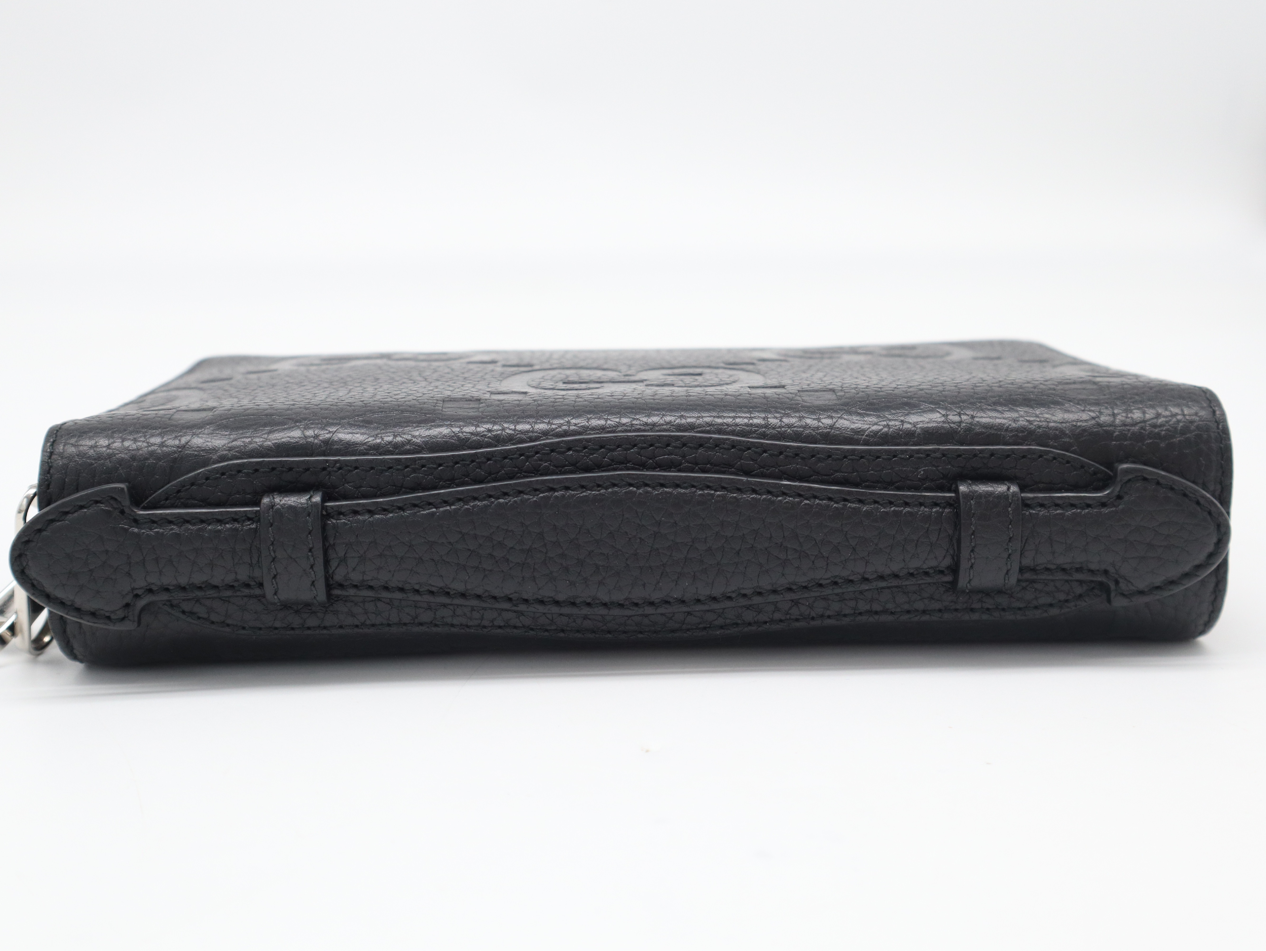 751760 Jumbo GG Leather Round Zip Wallet with Dust Bag — view 4
