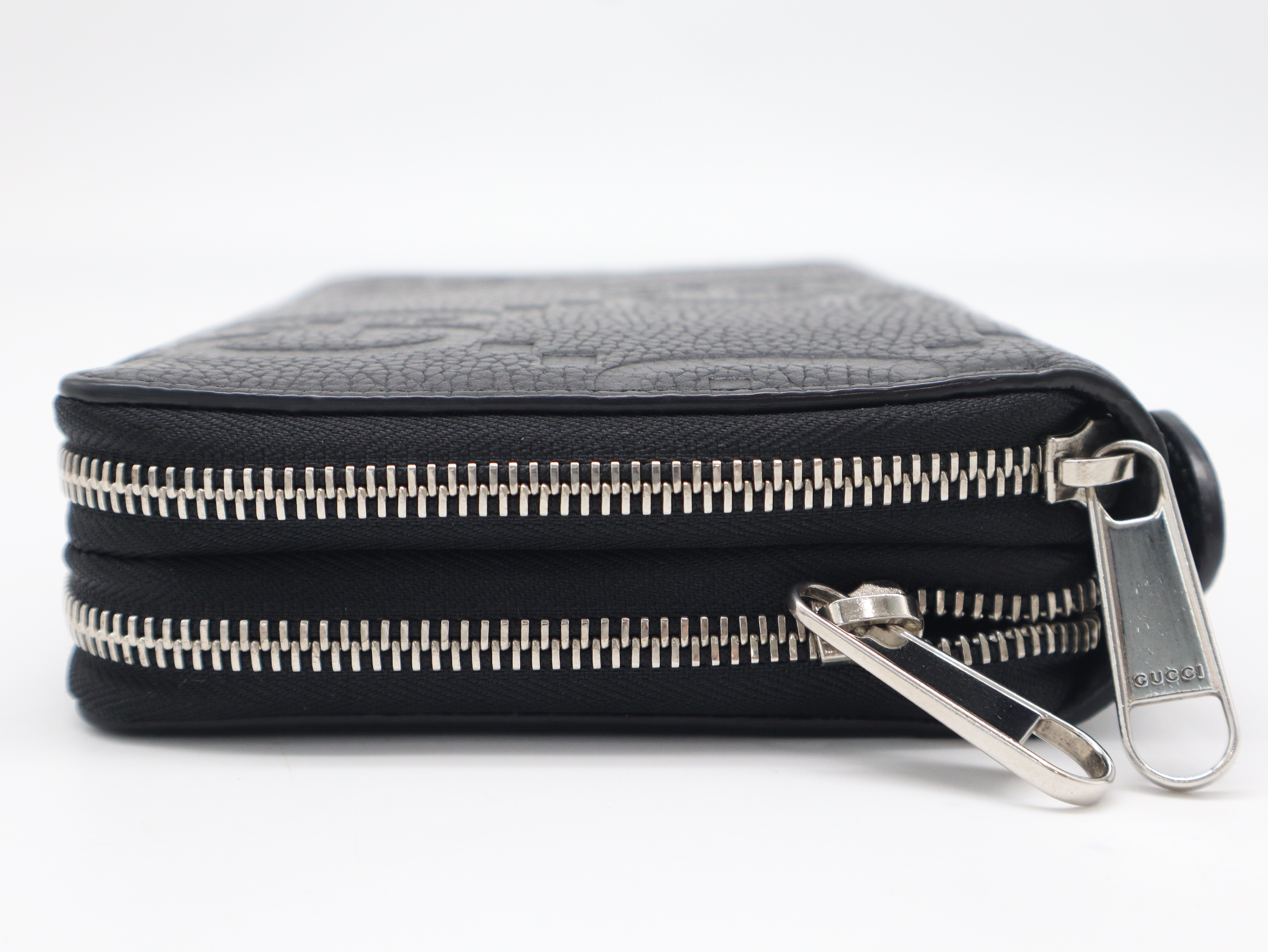 751760 Jumbo GG Leather Round Zip Wallet with Dust Bag — view 6