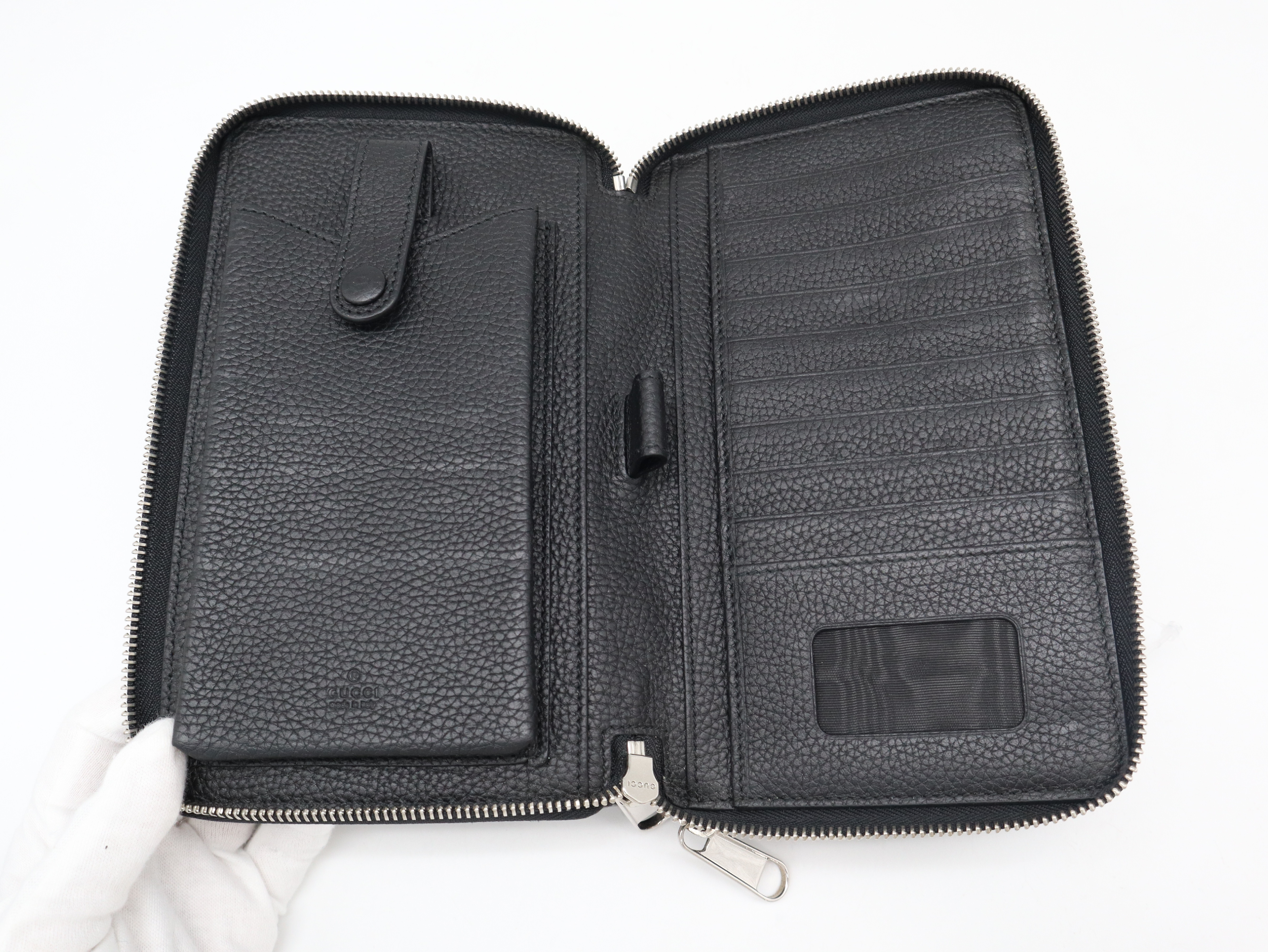 751760 Jumbo GG Leather Round Zip Wallet with Dust Bag — view 8