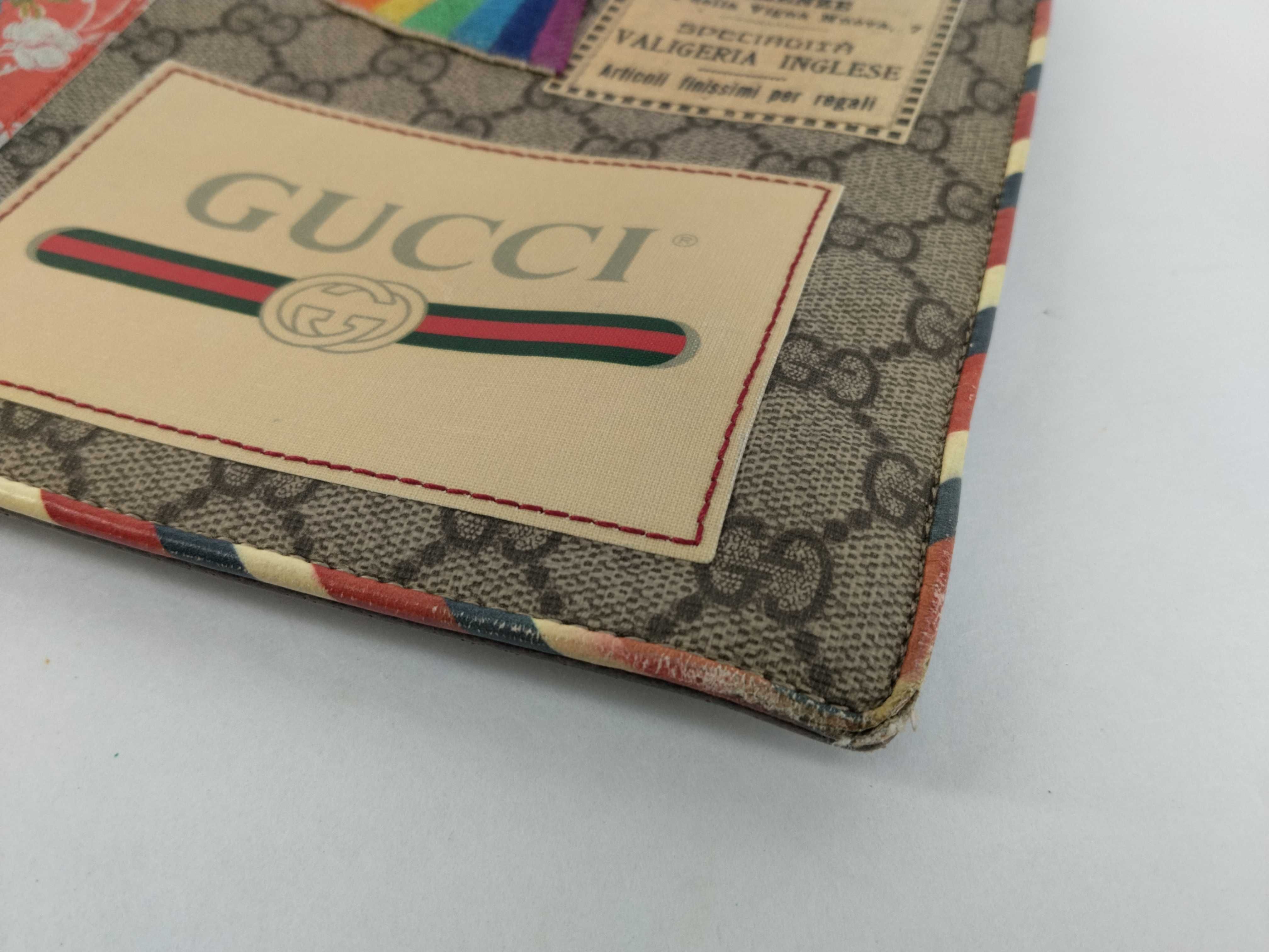 GG Supreme Courier PVC x Leather Clutch Bag, Beige, 473915. Accessories: Dust bag. — view 6