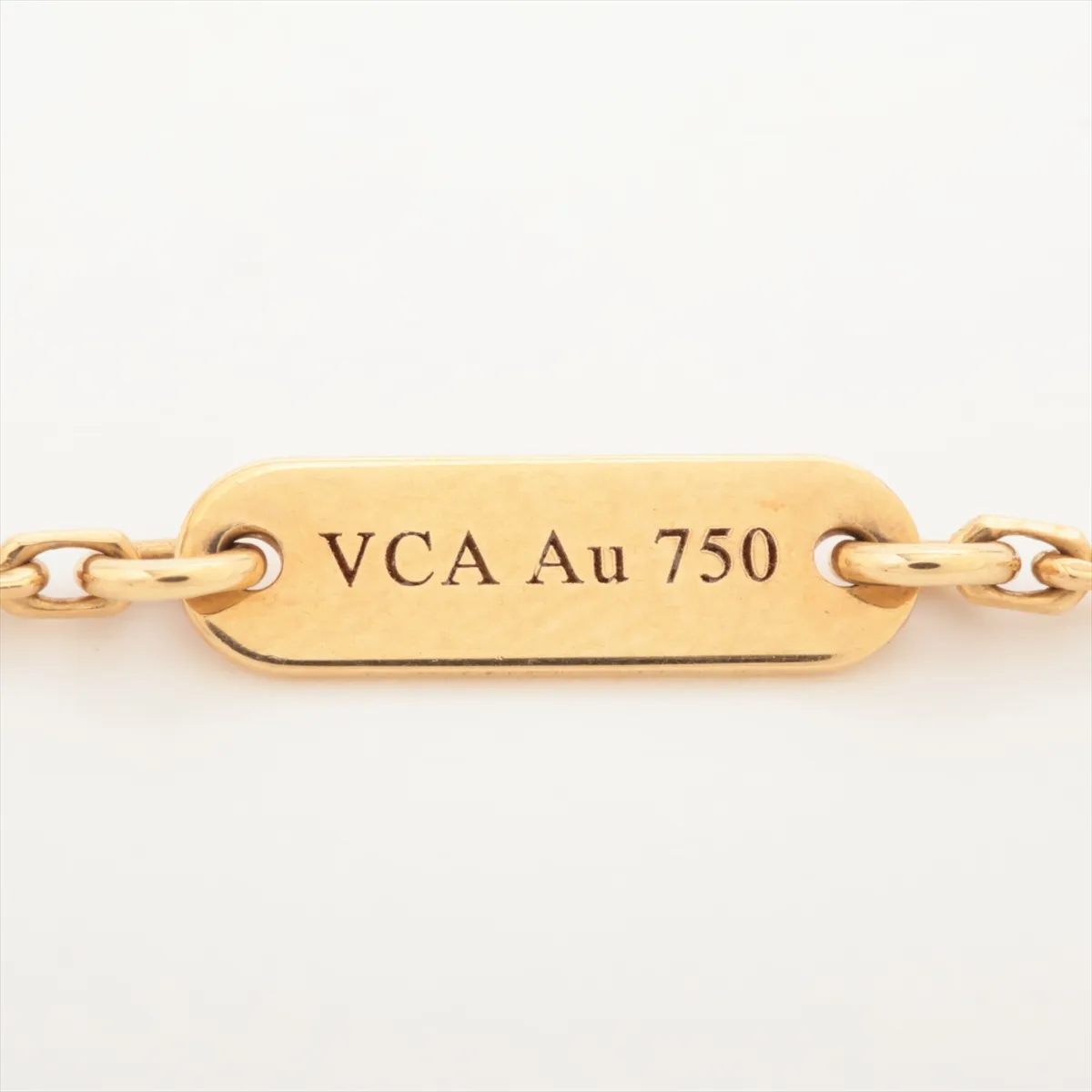 Vintage Alhambra Onyx Necklace 750 (Yellow Gold) 4.9g JE657716 — view 4