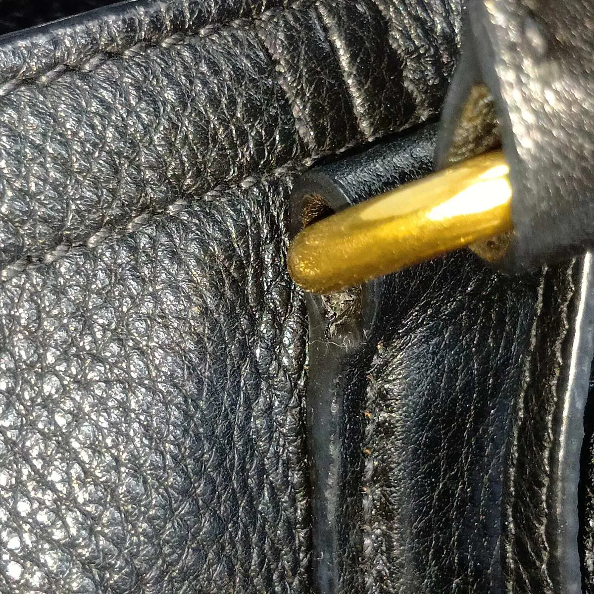 Vitello Daino Leather 2-Way Handbag, Black, 1BC534, Unsigned Guarantee Card — view 13
