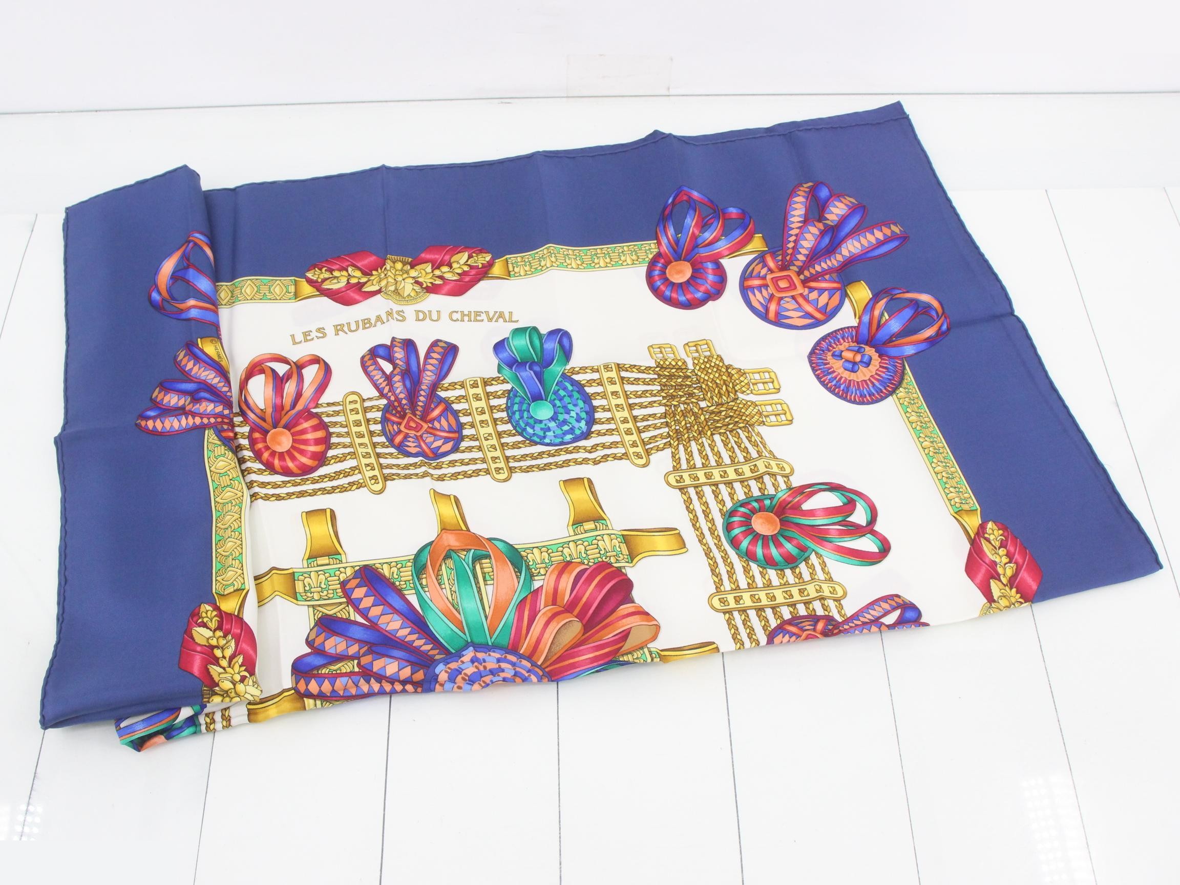 Carre 90 Horse Ribbon Silk Scarf — view 3