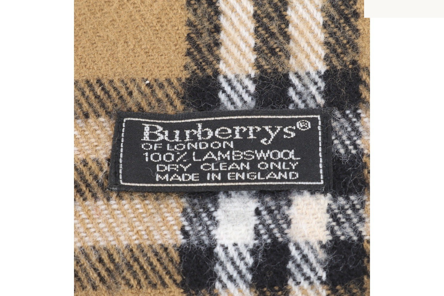 Nova Check scarf with tags attached. — view 3