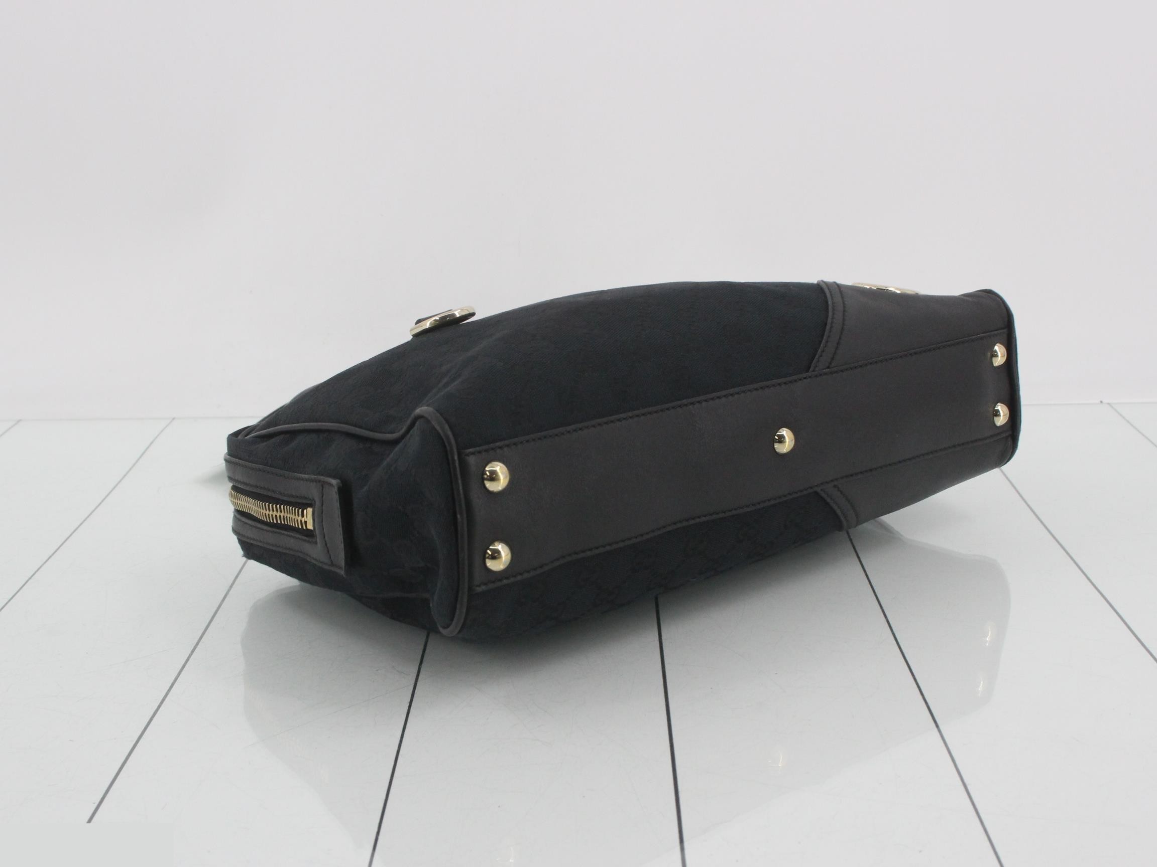 Abbey New Brit Interlocking G GG Canvas Leather — view 5
