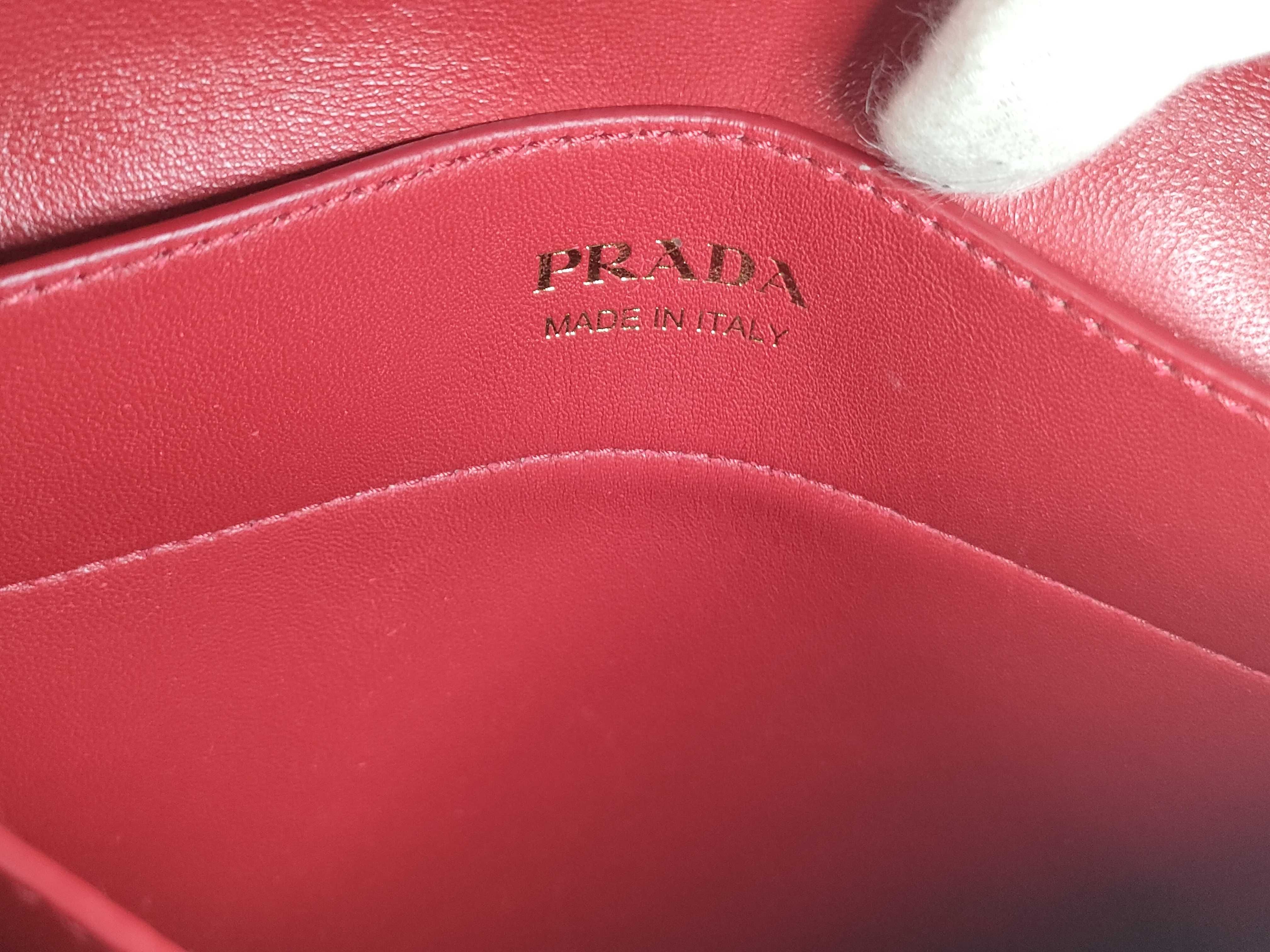 HK- 1BG775 Saffiano Cuir Leather Nero/Fuoco 2-Way Handbag — view 12