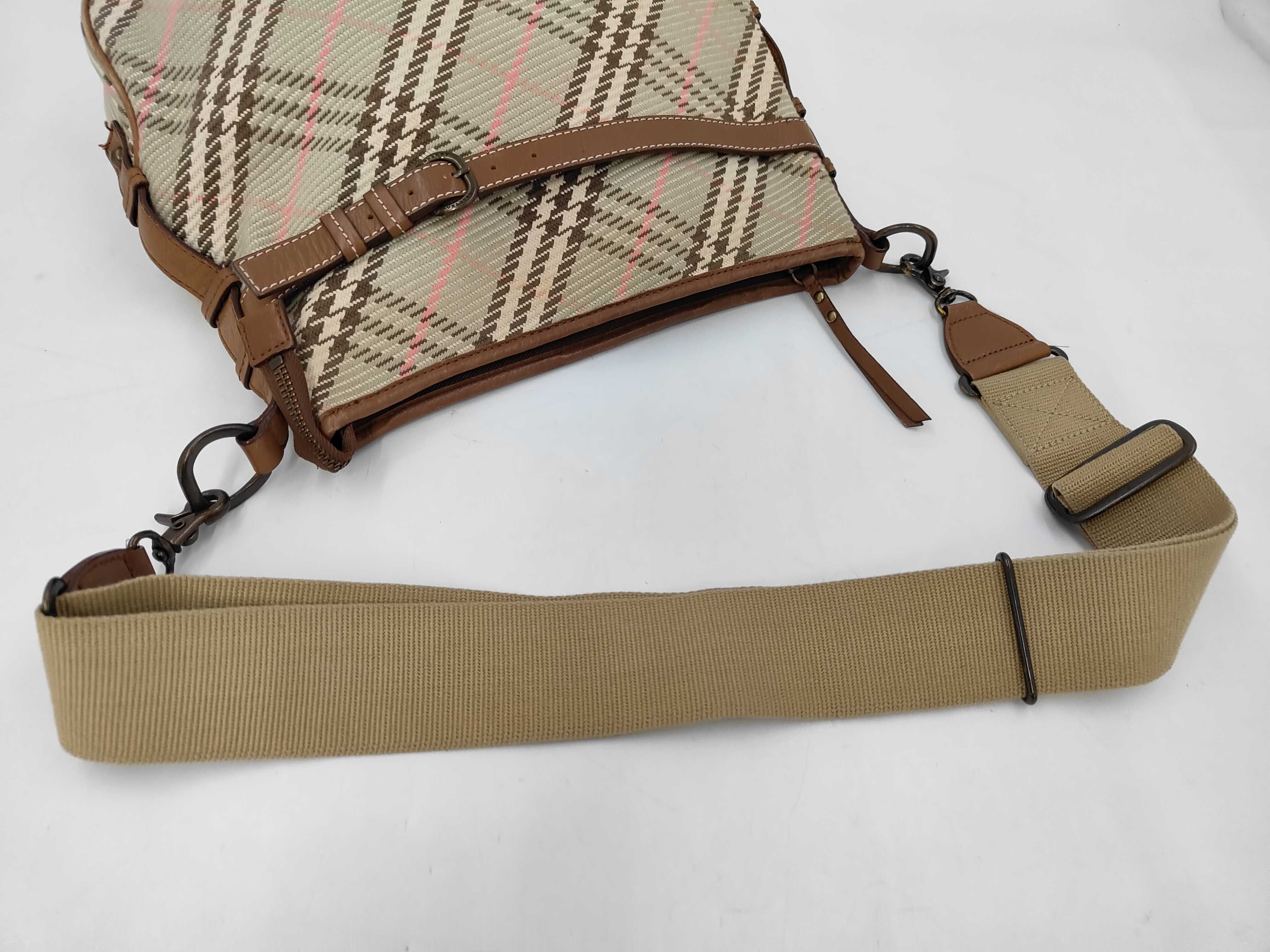 Pink Burberry Blue Label Check One-Shoulder Bag — view 3