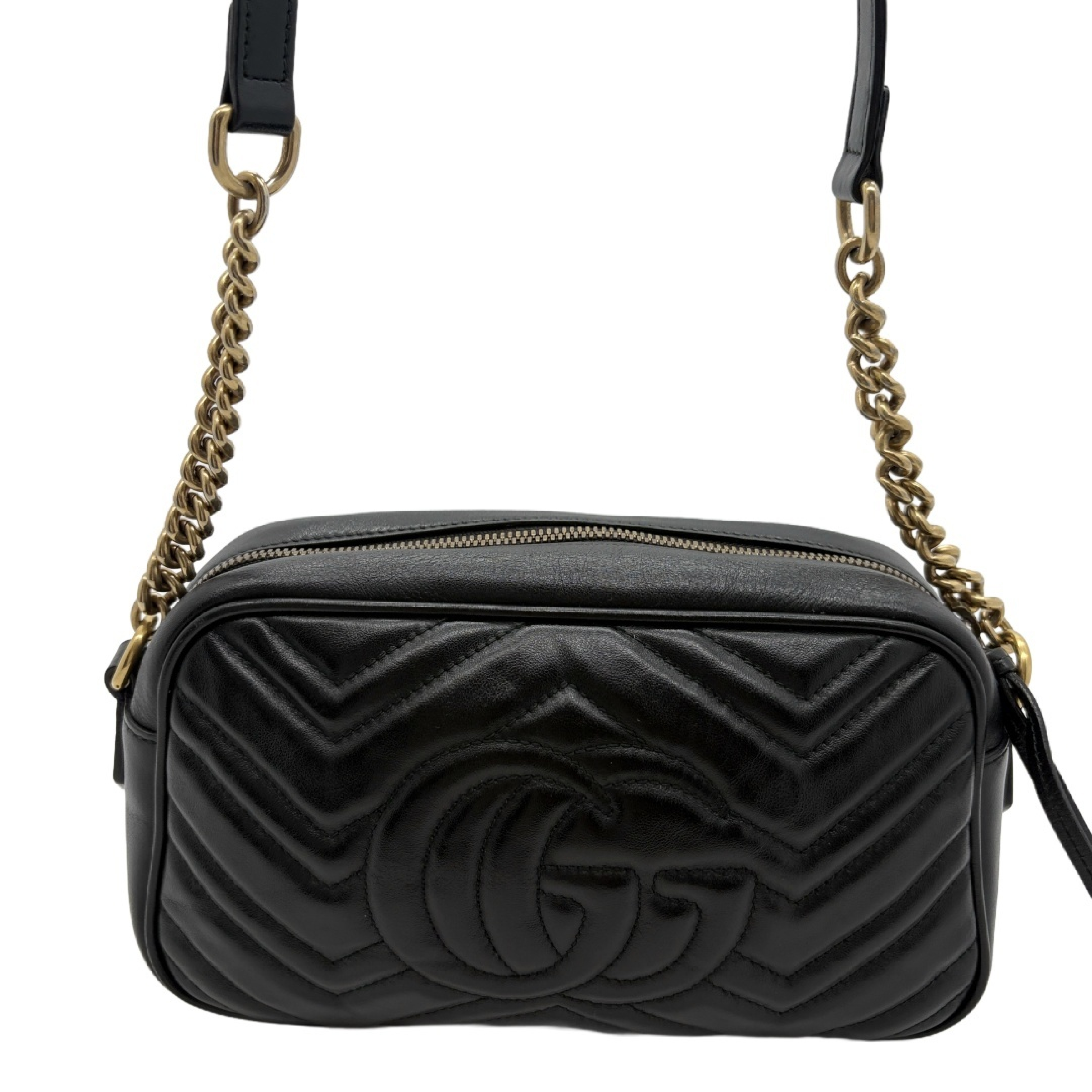 GG Marmont Matelassé Quilted Leather Camera Bag with Chain Shoulder Strap — view 2