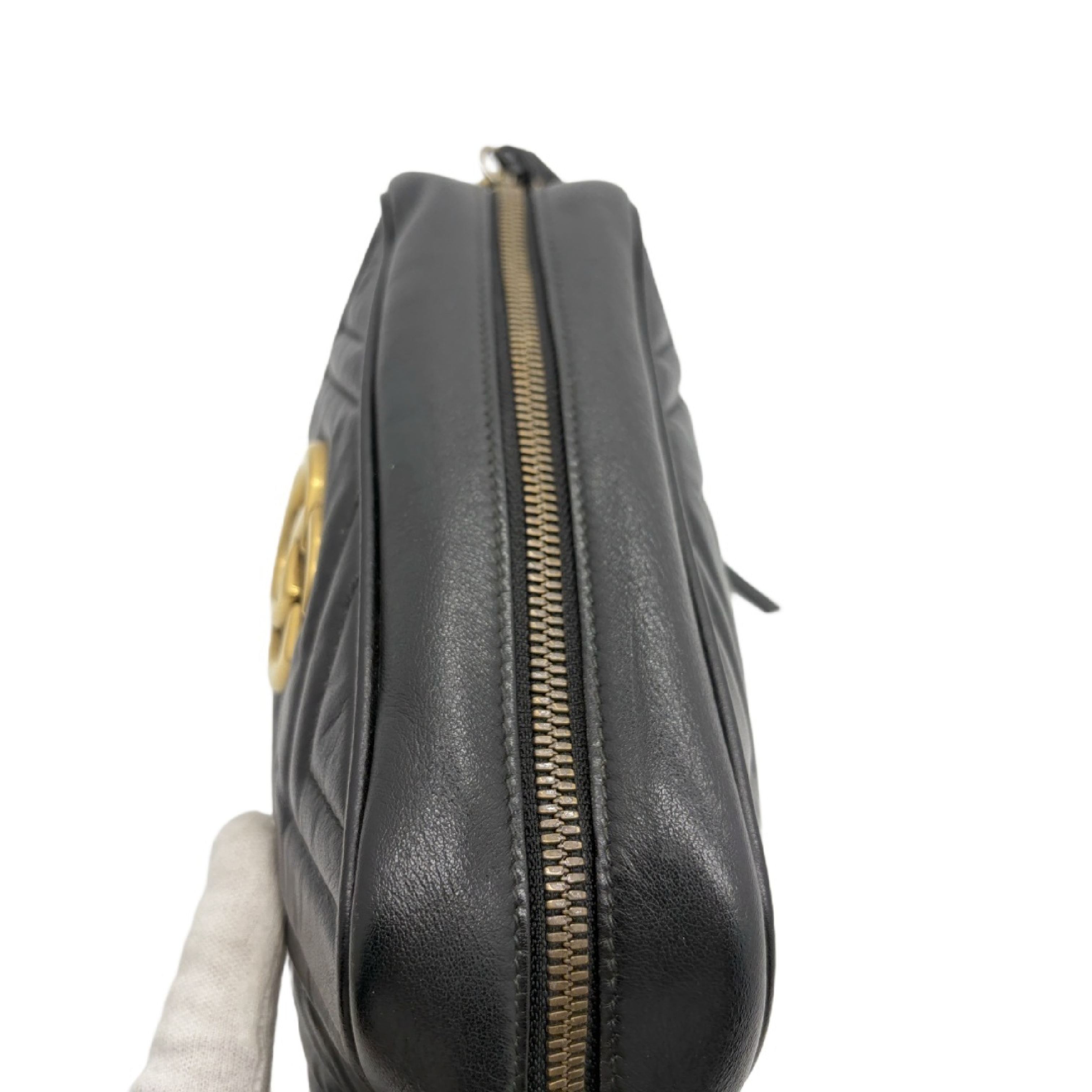 GG Marmont Matelassé Quilted Leather Camera Bag with Chain Shoulder Strap — view 11