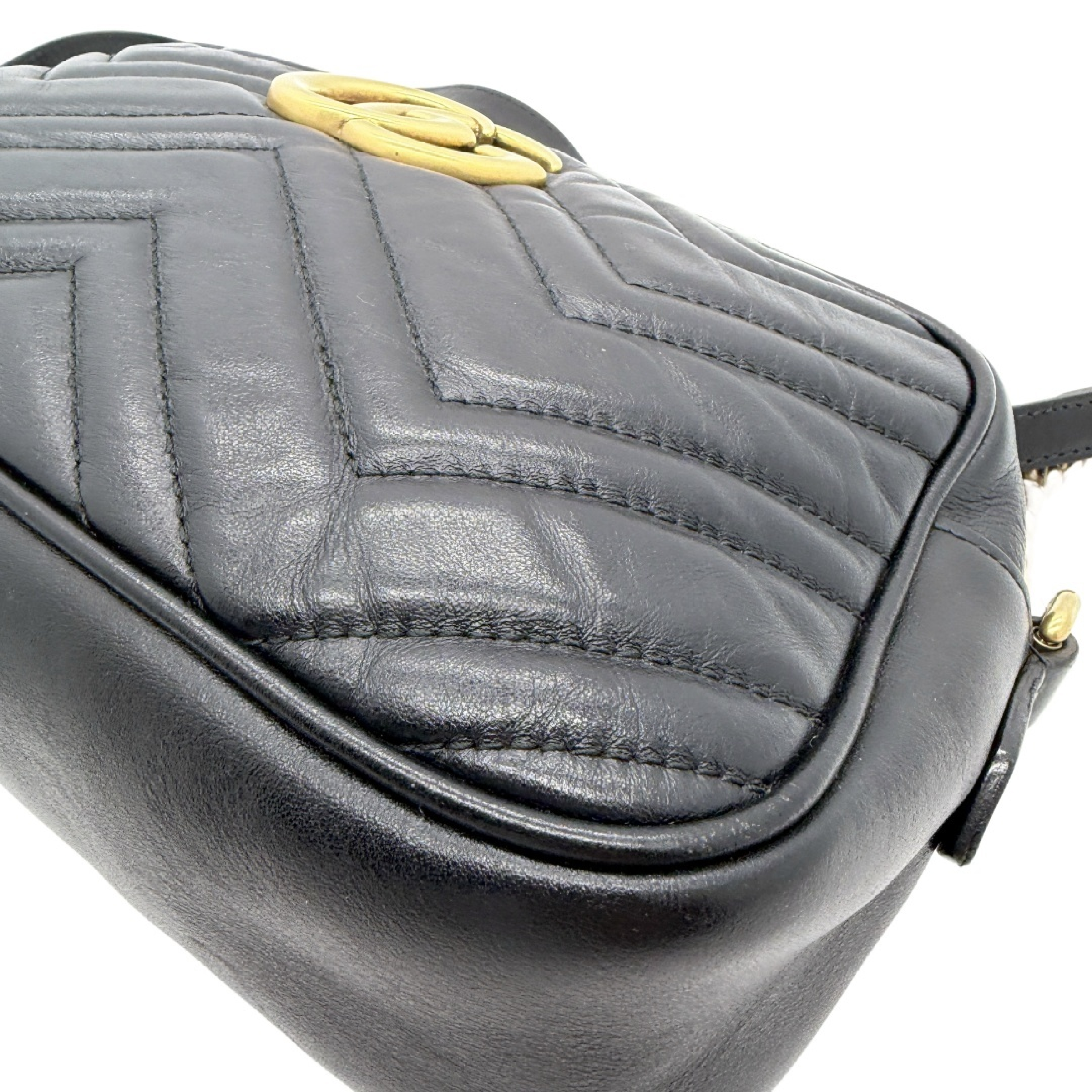 GG Marmont Matelassé Quilted Leather Camera Bag with Chain Shoulder Strap — view 7