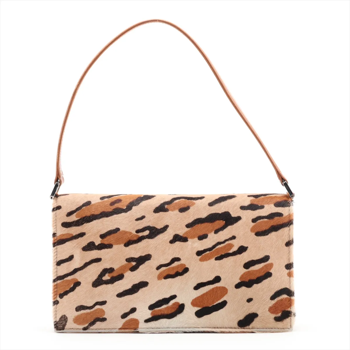 calfskin and leather shoulder bag, leopard print. — view 2