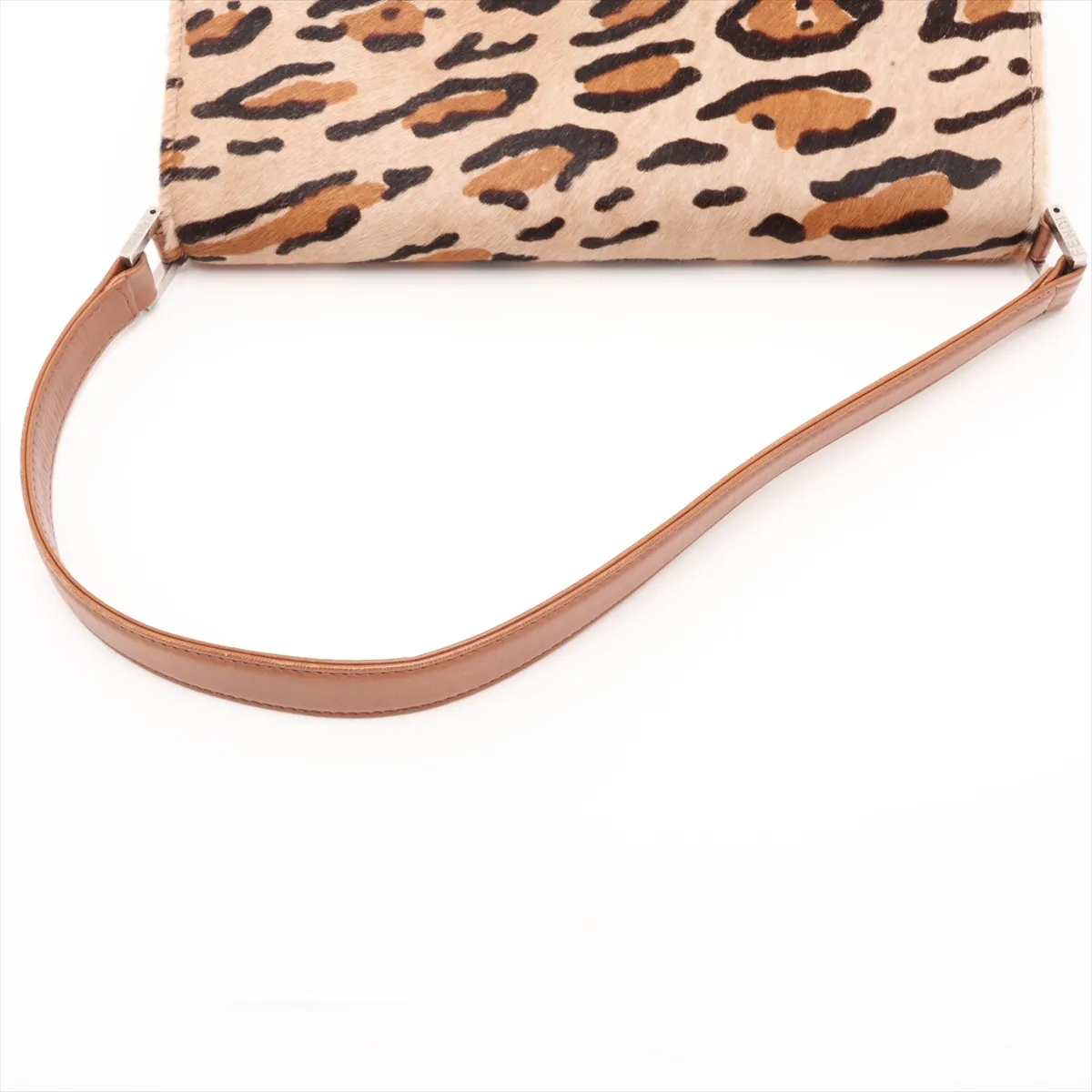 calfskin and leather shoulder bag, leopard print. — view 5