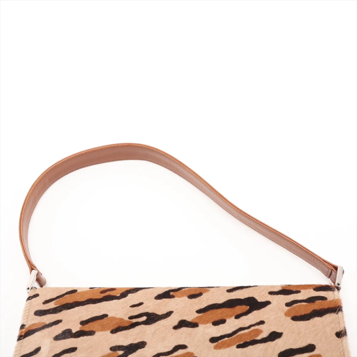 calfskin and leather shoulder bag, leopard print. — view 6