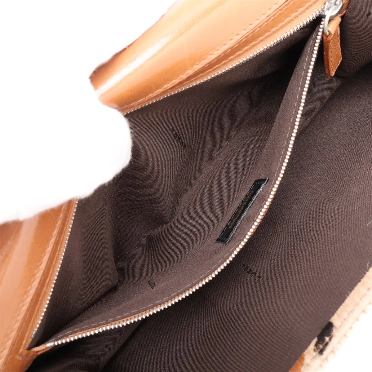 calfskin and leather shoulder bag, leopard print. — view 8