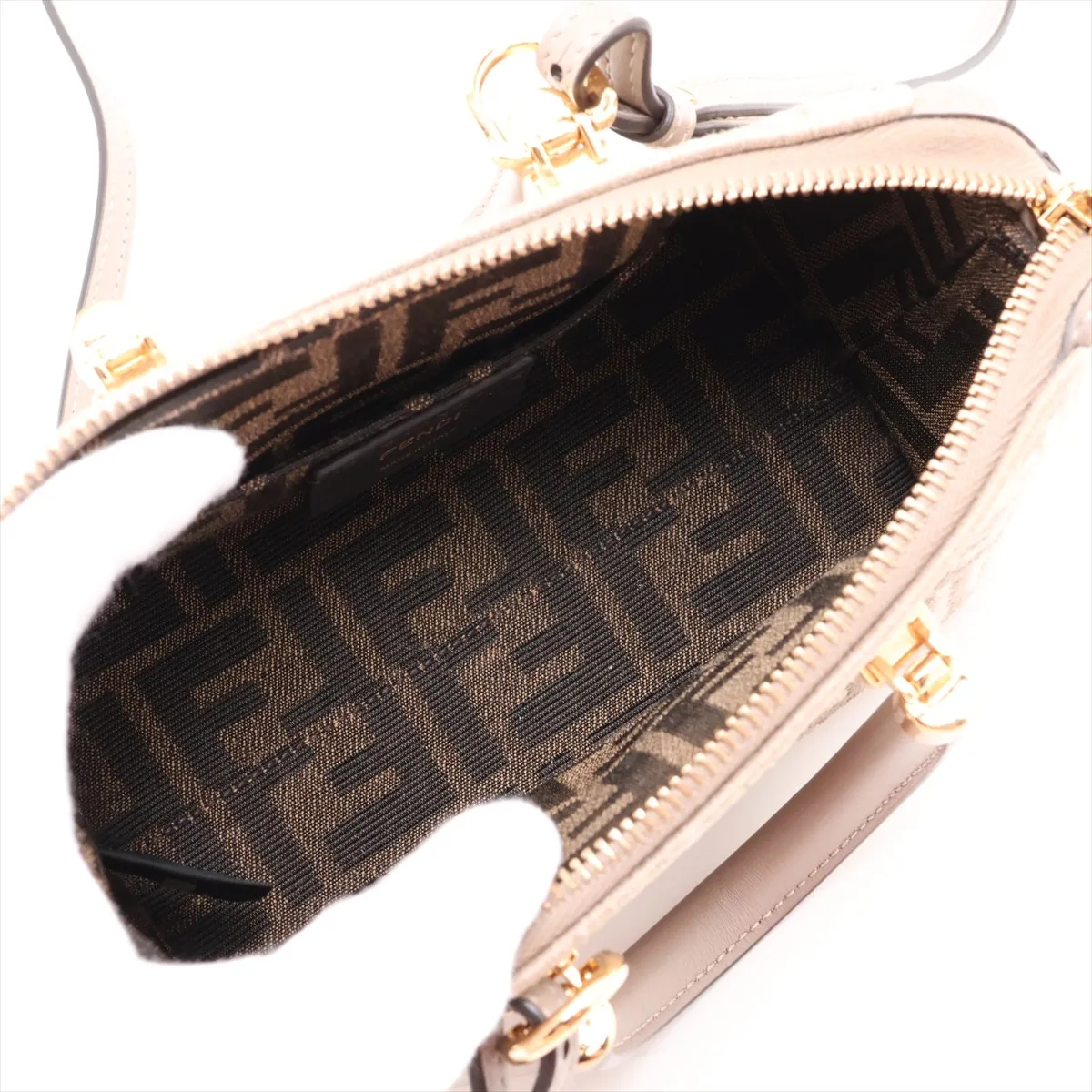 Zucca By The Way Mini 8BS067 Pile x Leather 2-Way Handbag Brown — view 8