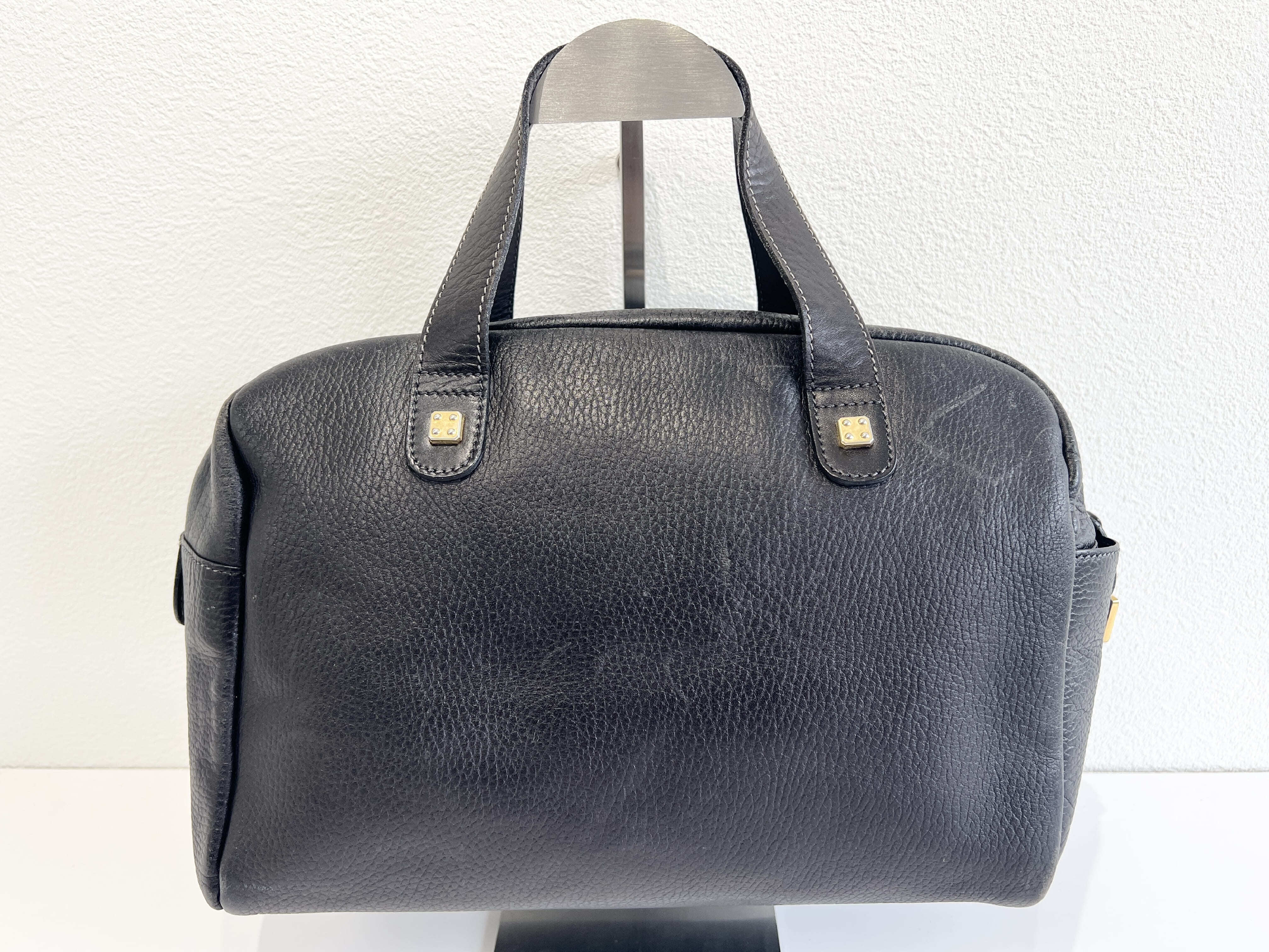 Amazona Anagram Logo Leather Mini Boston Bag (Boston Bag, Handbag) — view 2