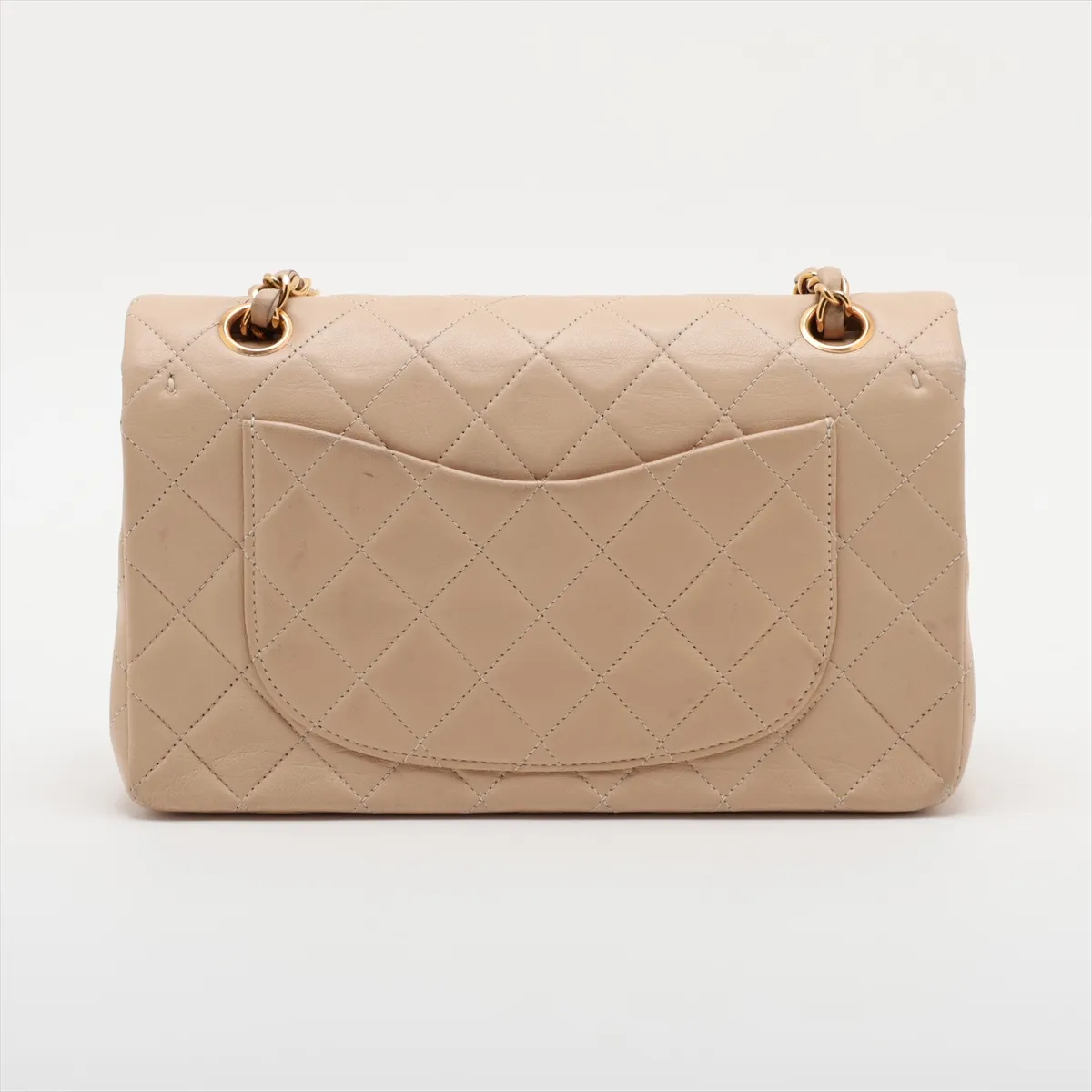 Matelassé 23 Lambskin Double Flap Double Chain Bag, Beige, Gold Hardware, 3266652, Series 3, A01113 — view 2
