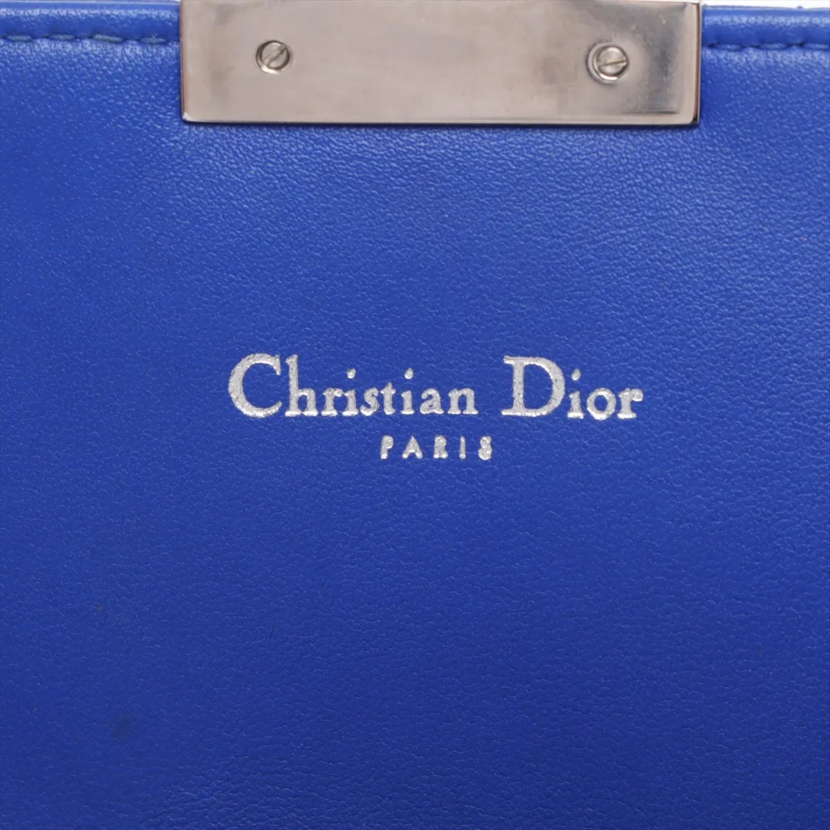 Cannage Leather Chain Shoulder Bag Blue — view 9