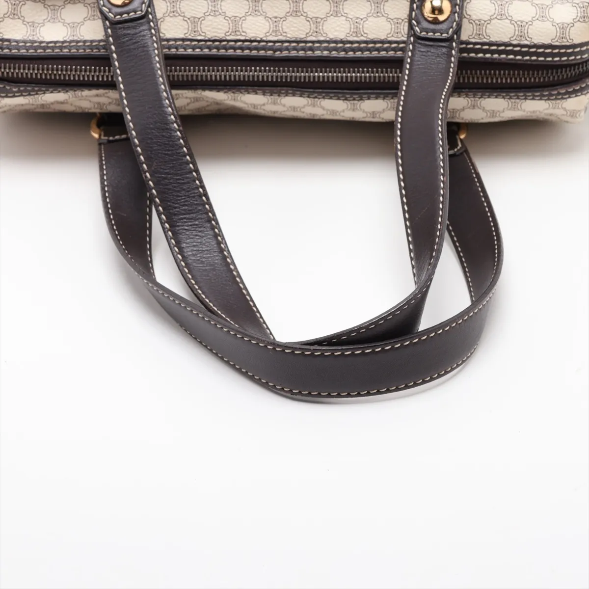 Macadam PVC x Leather Shoulder Bag, White x Brown — view 5