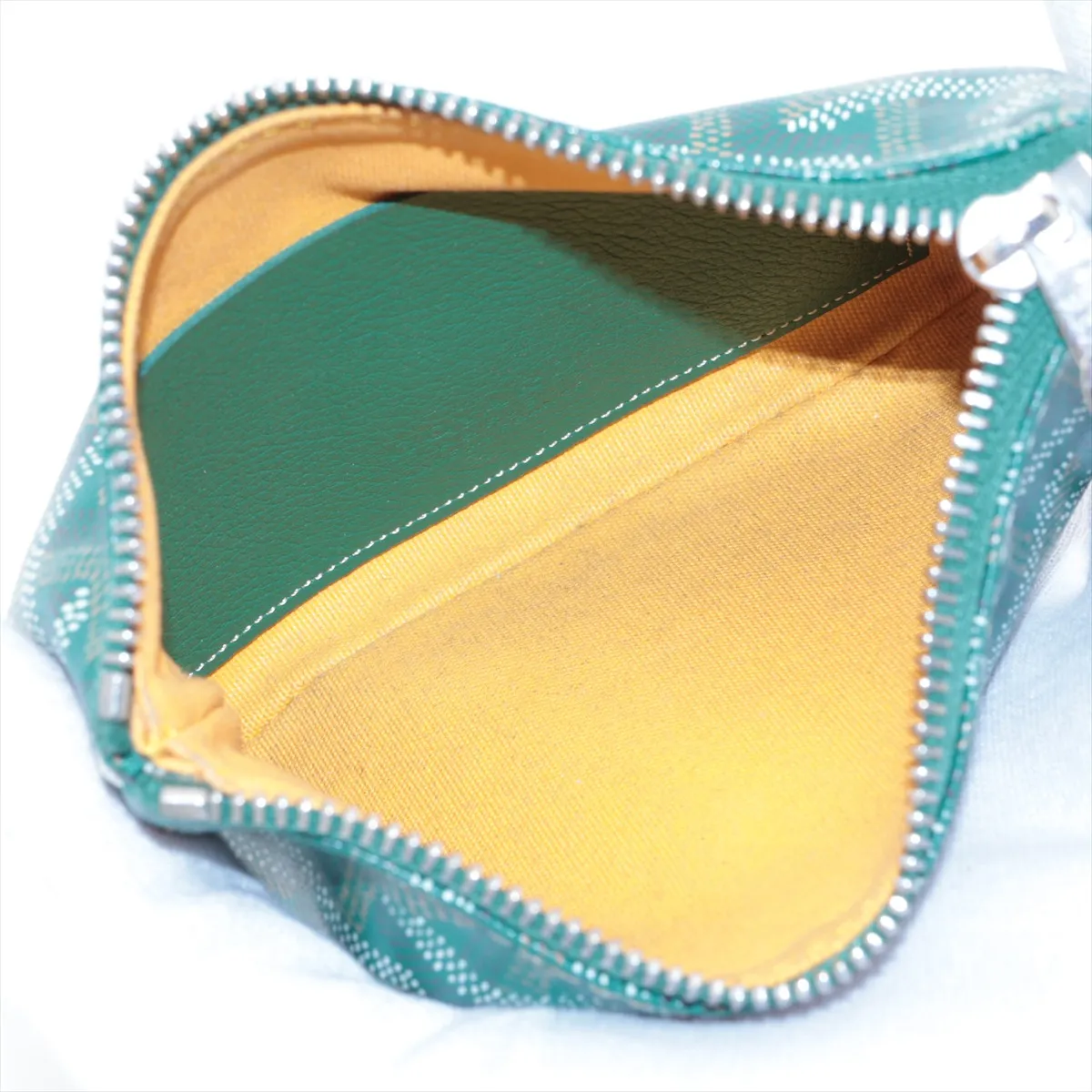 Matignon Senanano PVC x Leather Coin Purse Green — view 3