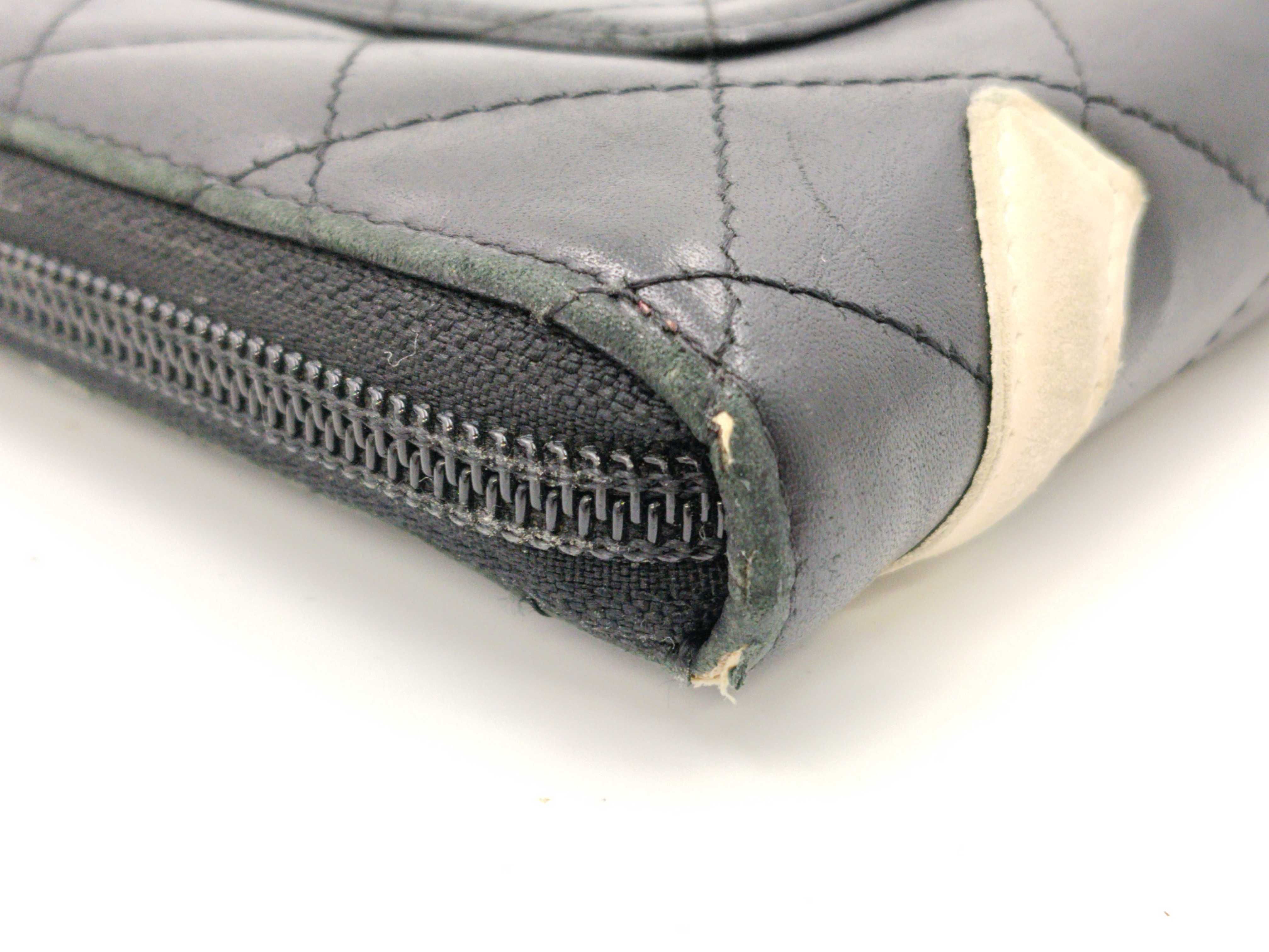 Cambon Lambskin Round Zip Long Wallet — view 3
