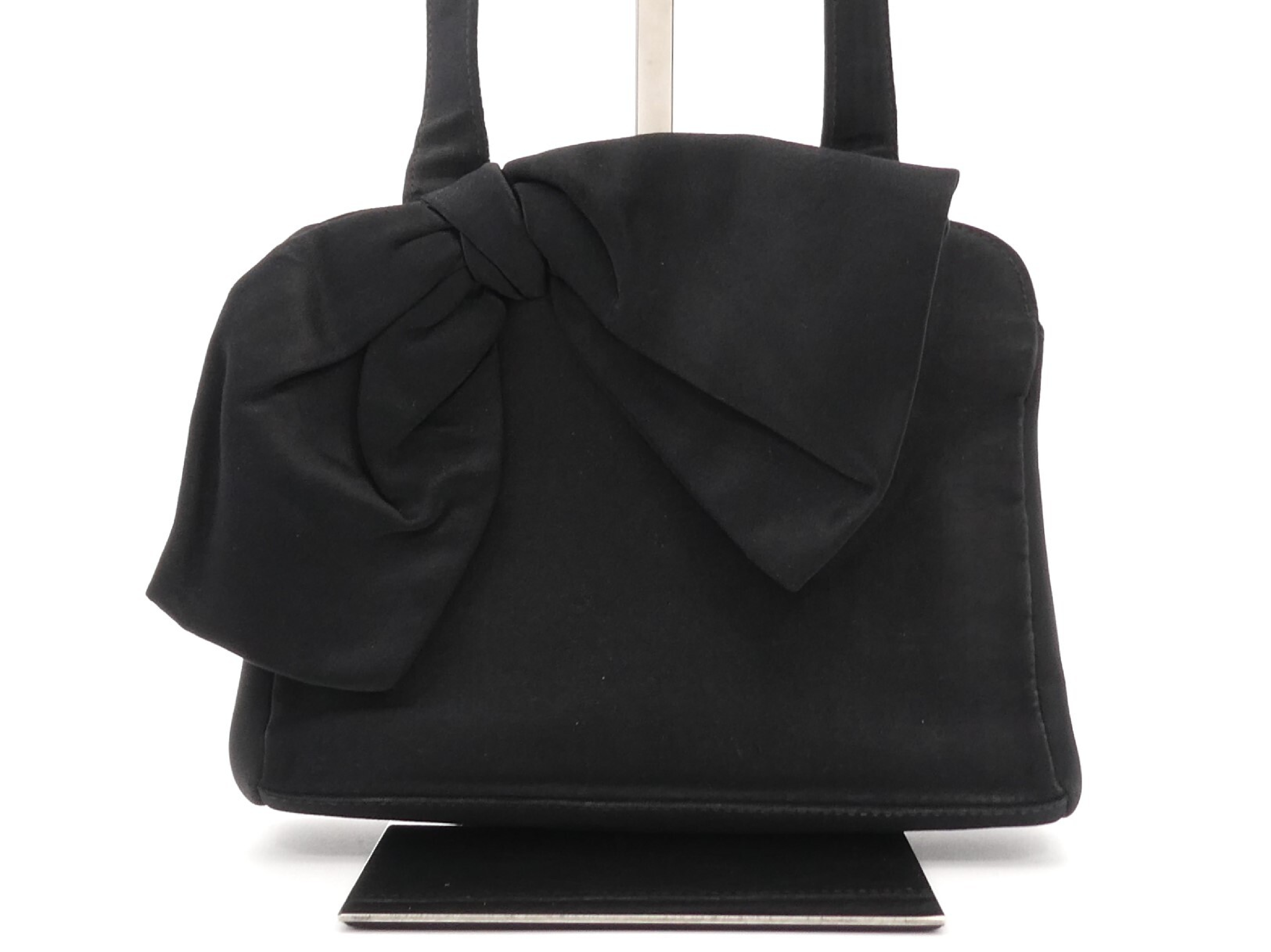 Coco Mark Satin Ribbon Clasp Shoulder Bag — view 2