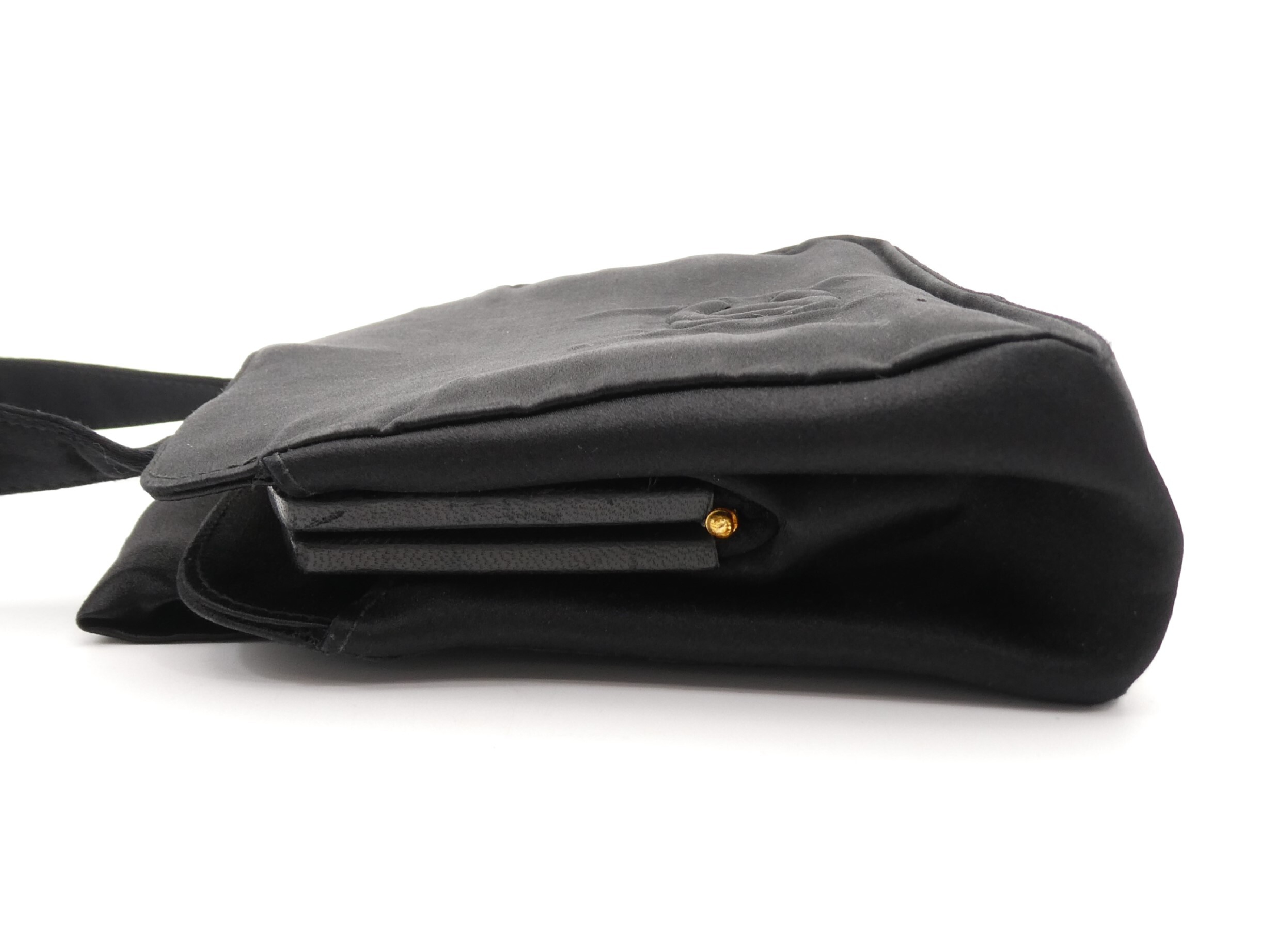 Coco Mark Satin Ribbon Clasp Shoulder Bag — view 3