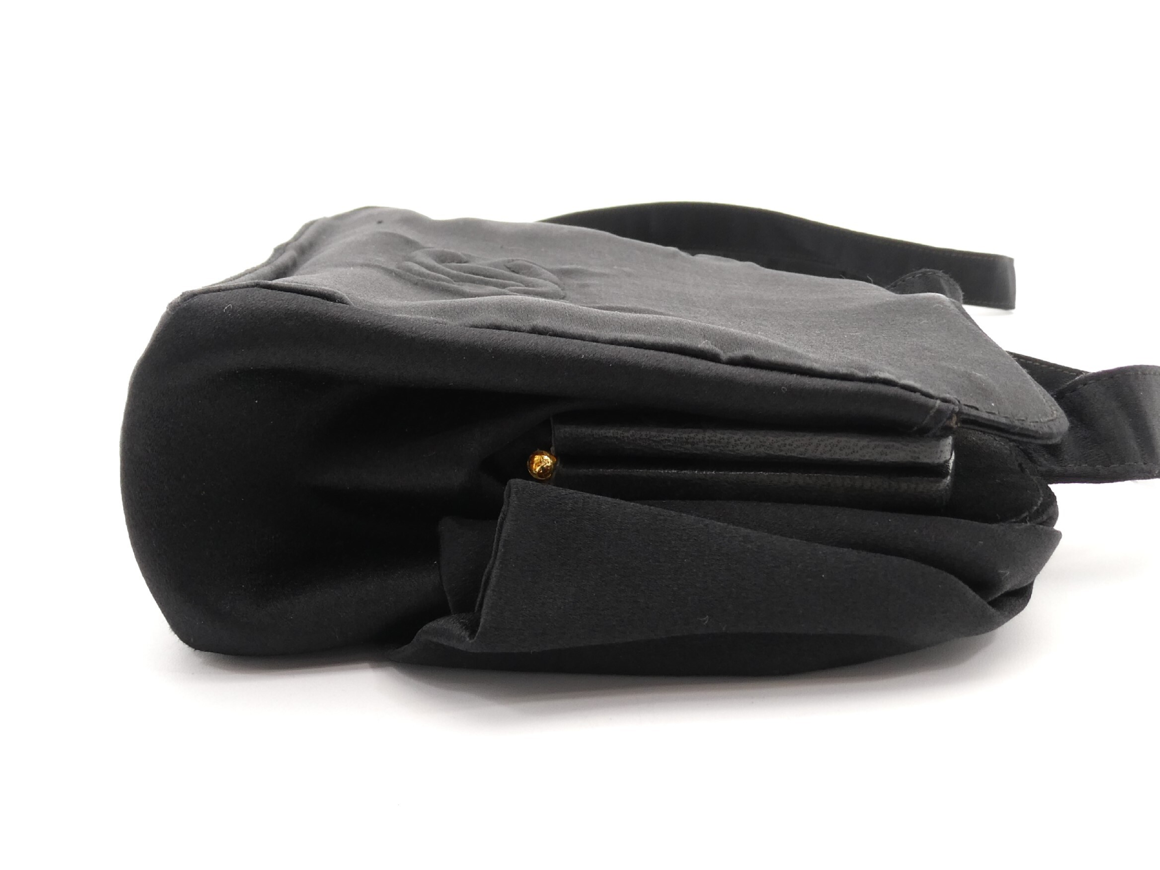 Coco Mark Satin Ribbon Clasp Shoulder Bag — view 4