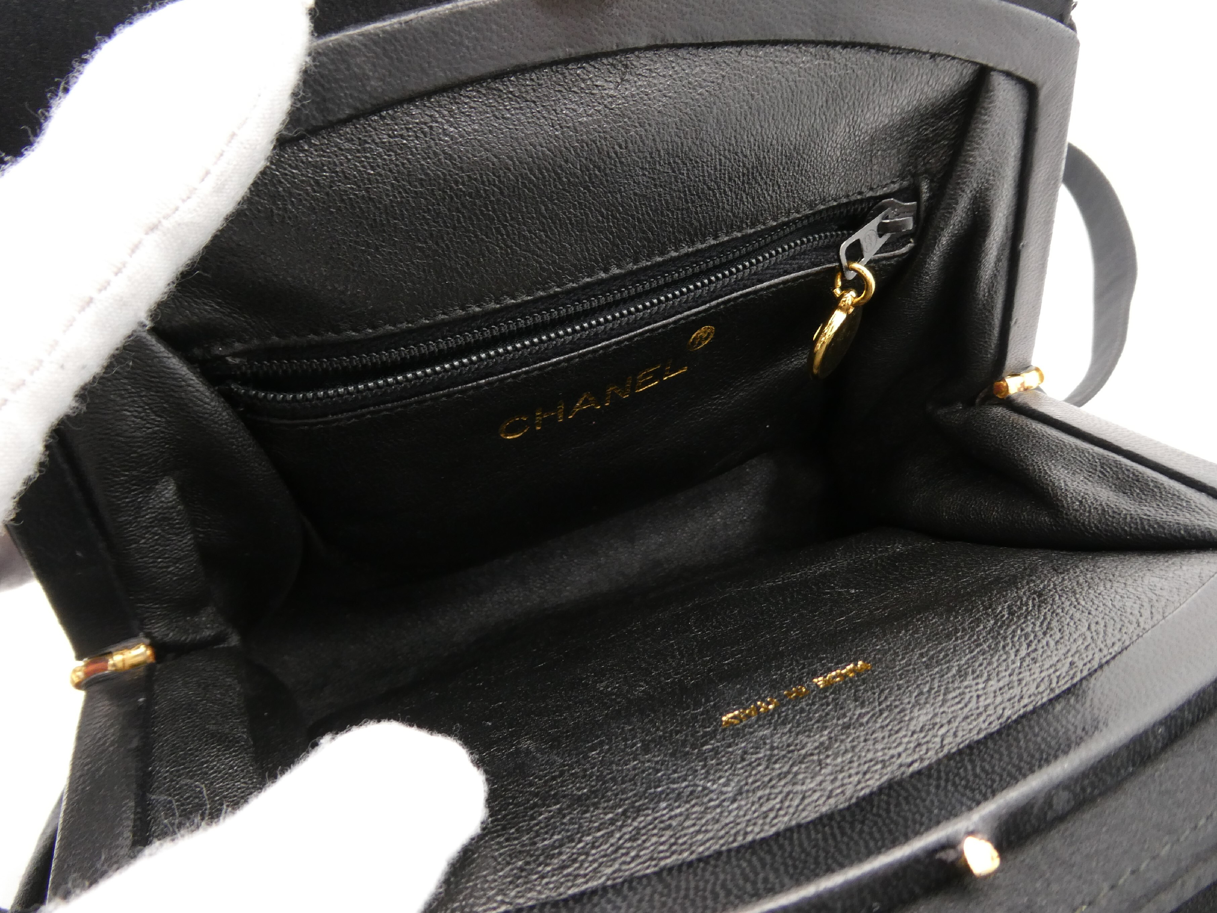Coco Mark Satin Ribbon Clasp Shoulder Bag — view 7