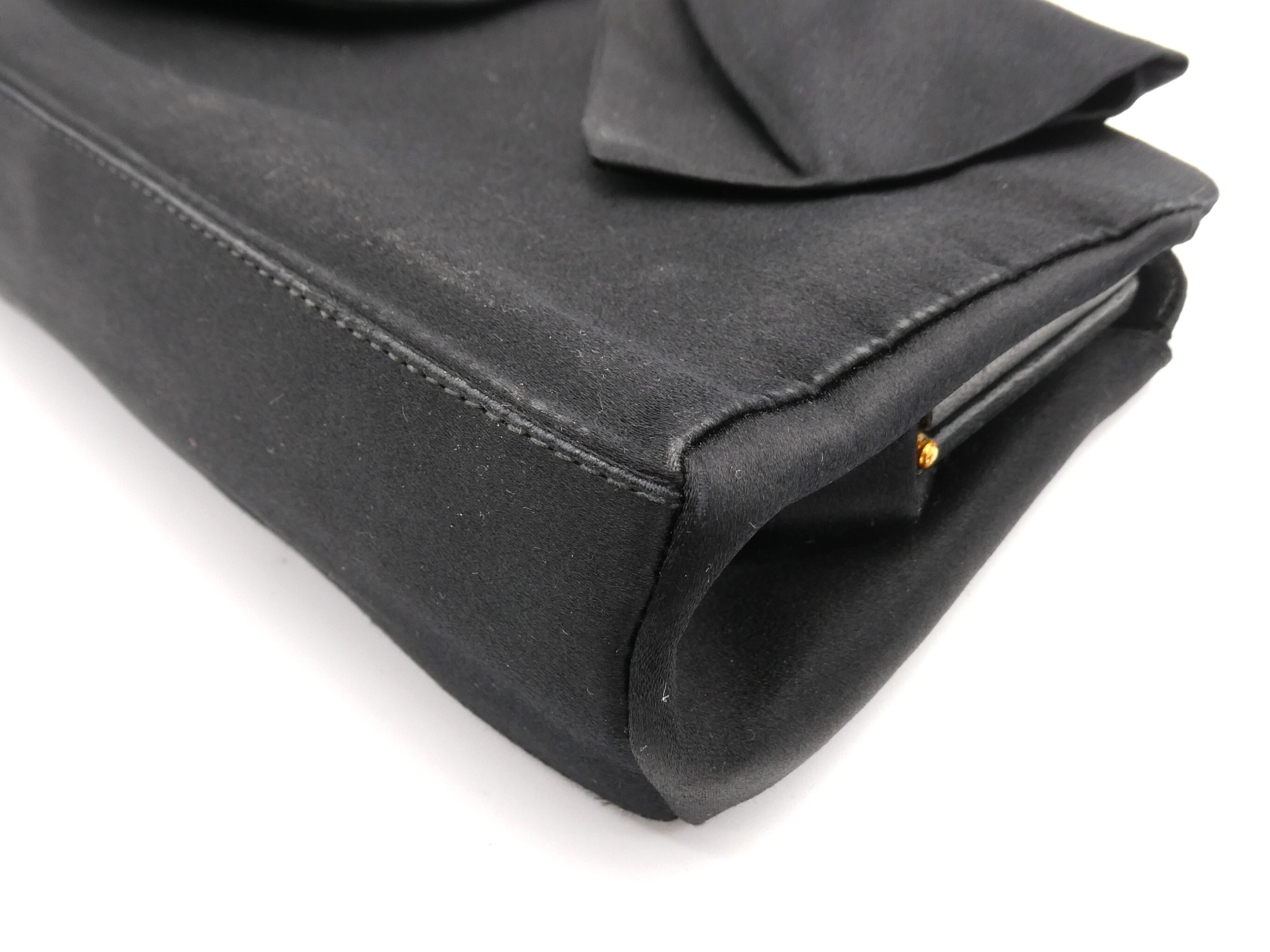 Coco Mark Satin Ribbon Clasp Shoulder Bag — view 10