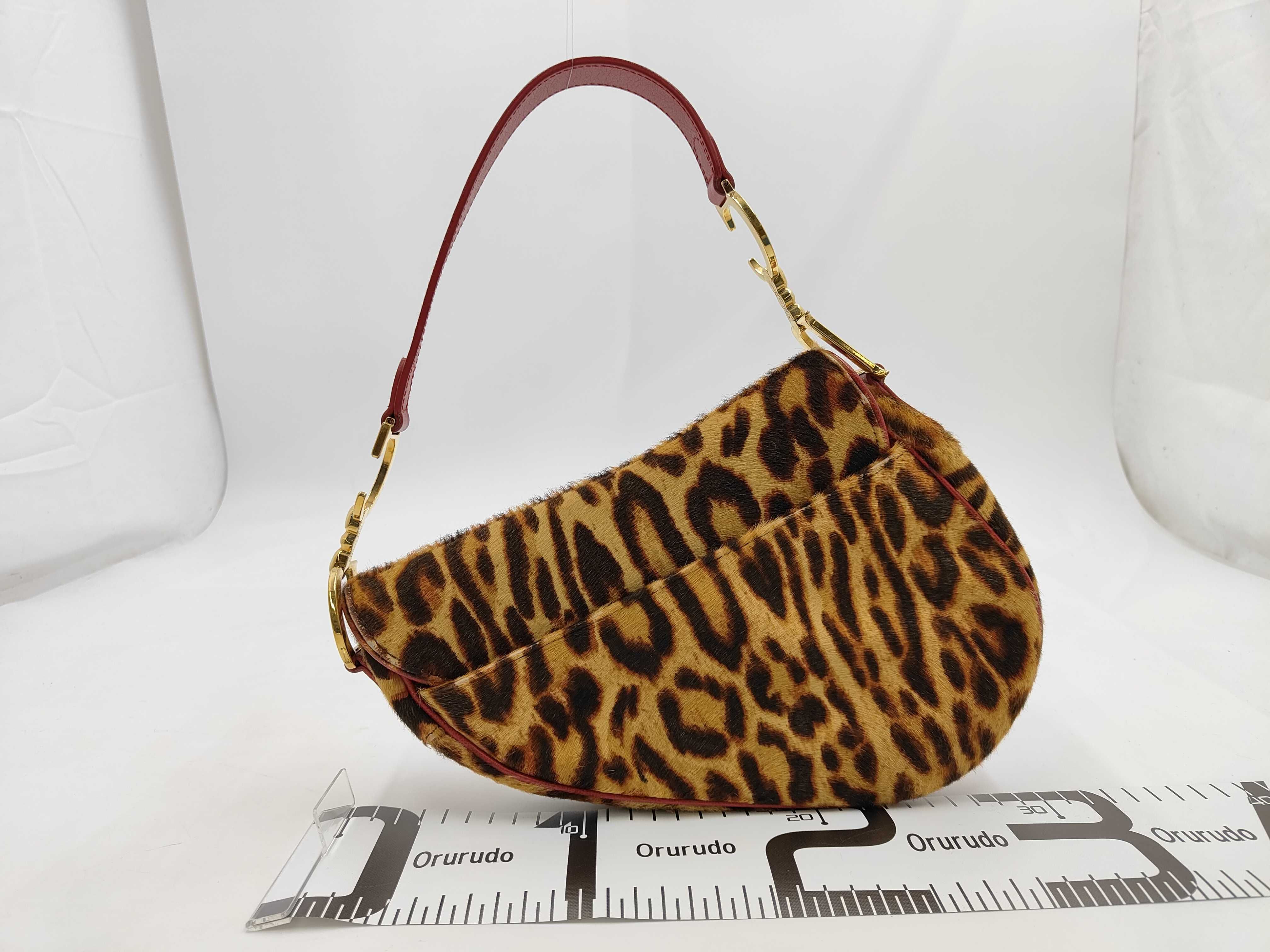 Saddle Bag, Calf Hair, Leopard Print, Dust Bag, Guarantee Card, Shoulder Bag — view 2
