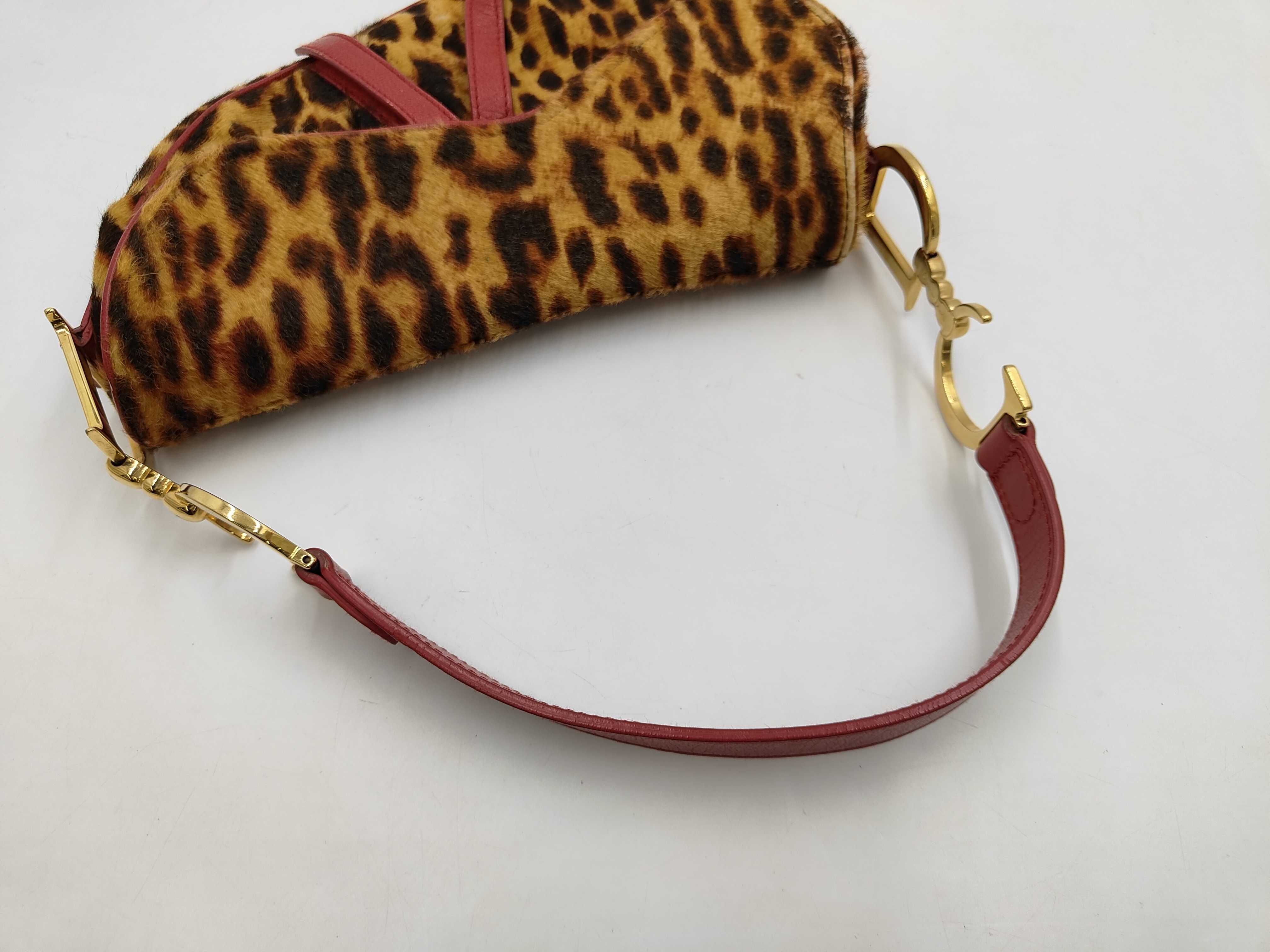 Saddle Bag, Calf Hair, Leopard Print, Dust Bag, Guarantee Card, Shoulder Bag — view 3