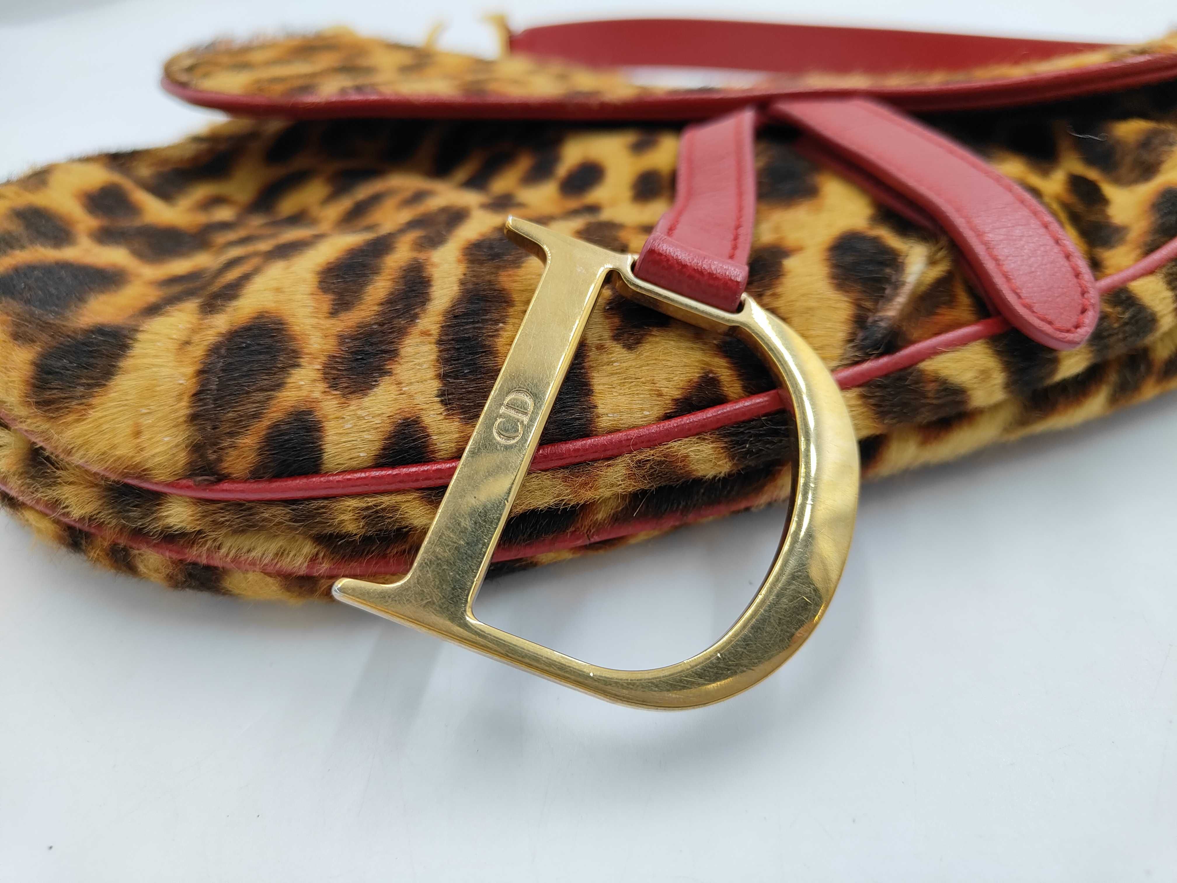 Saddle Bag, Calf Hair, Leopard Print, Dust Bag, Guarantee Card, Shoulder Bag — view 8