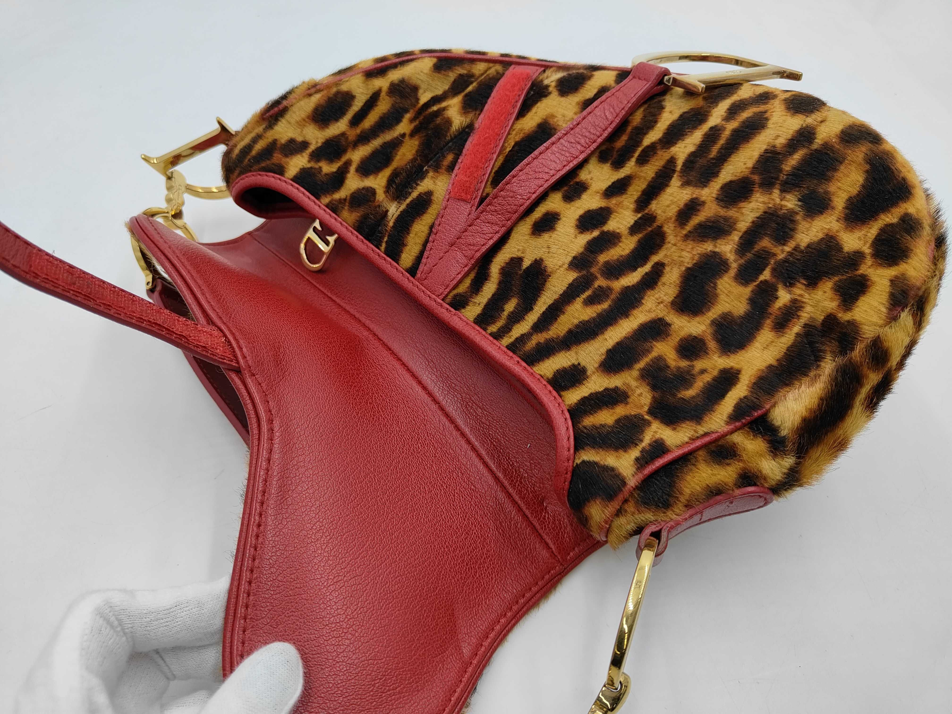 Saddle Bag, Calf Hair, Leopard Print, Dust Bag, Guarantee Card, Shoulder Bag — view 9