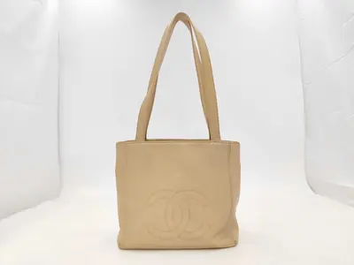 Coco Mark Caviar Skin Shoulder Bag (with serial card and sticker)