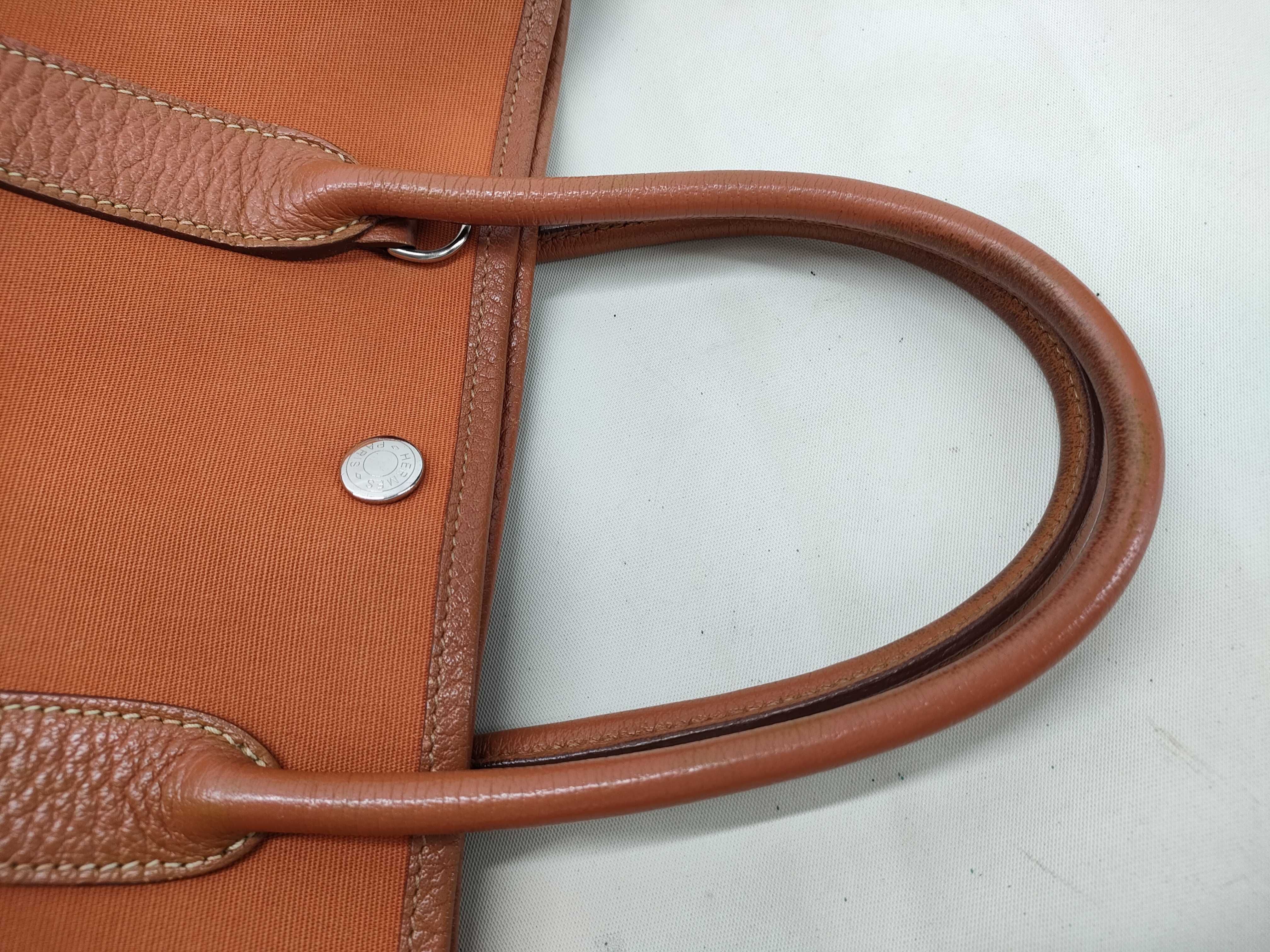 Garden Party 30 TPM Toile Officier Orange Silver Hardware I Stamp Tote Bag — view 5